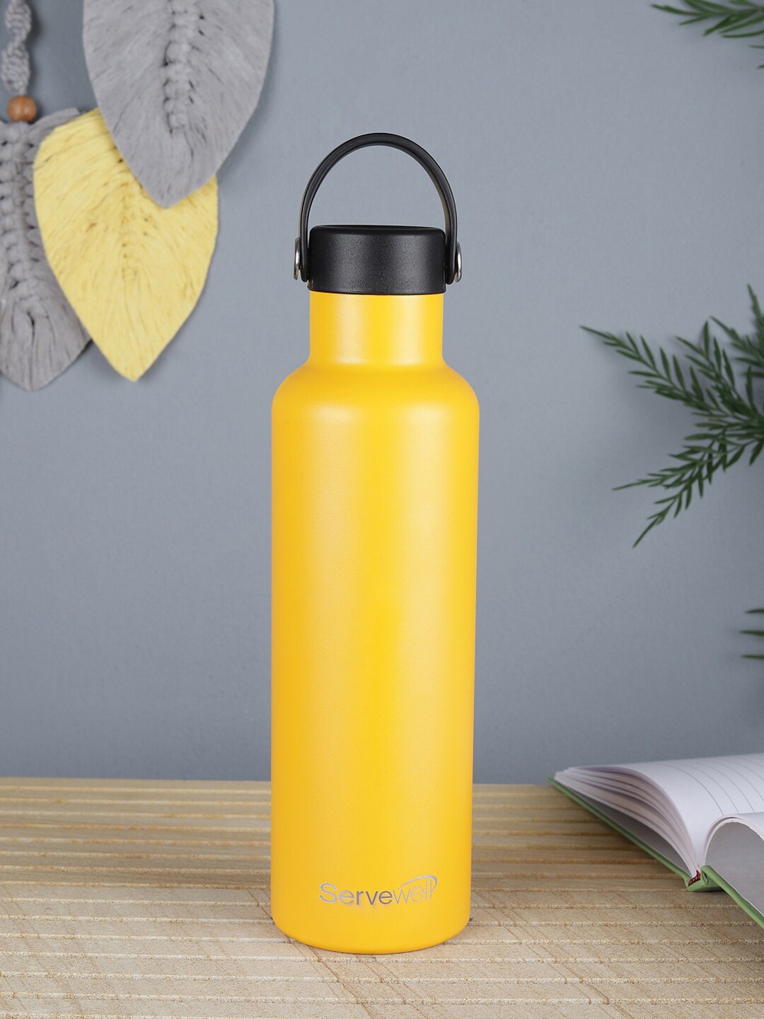 Servewell Yellow & Black Solid Metro Stainless Steel Vacuum Flask Water Bottle 740 Ml
Servewell Yellow & Black Solid Metro Stainless Steel Vacuum Flask Water Bottle 740 Ml