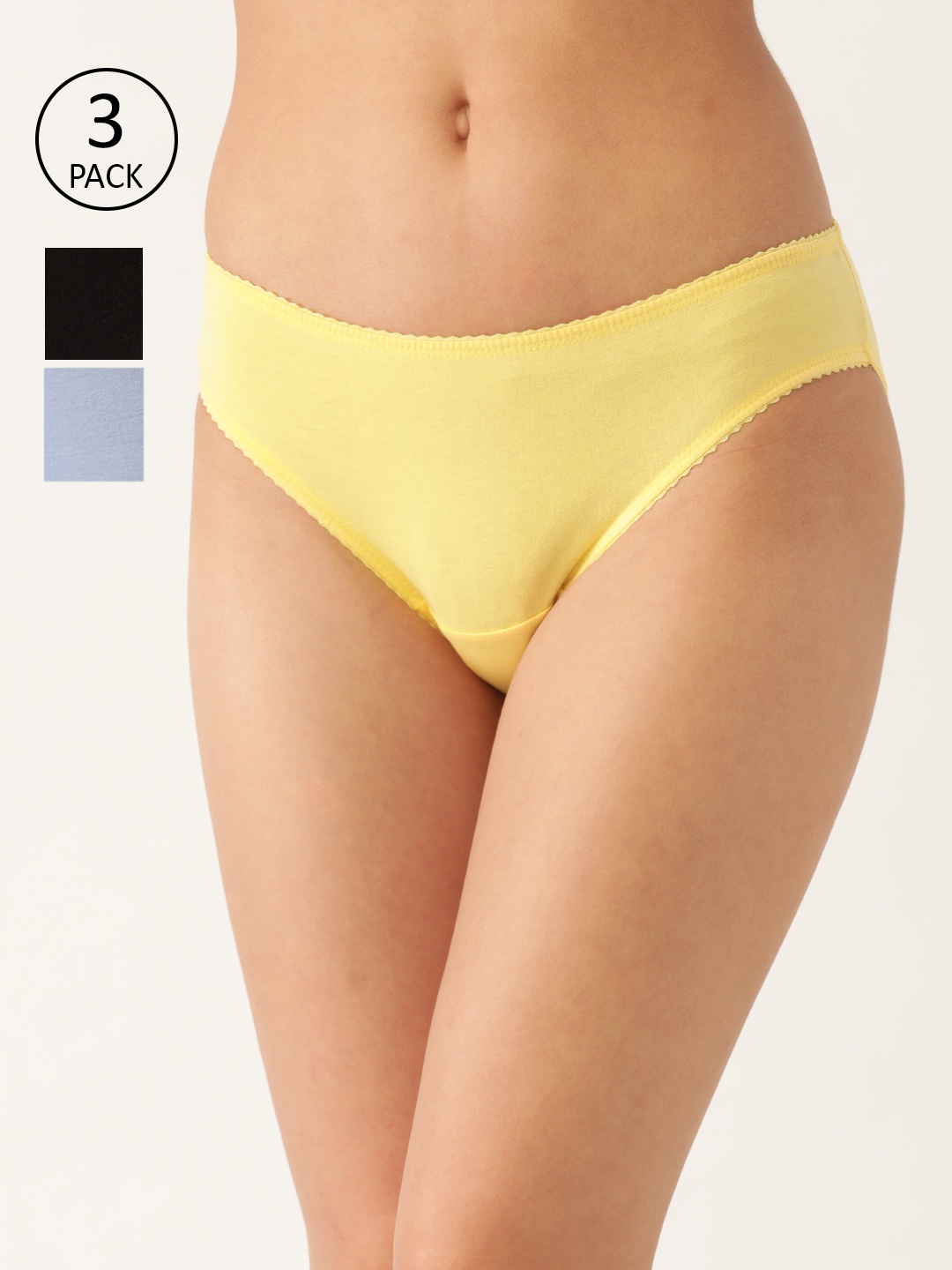 DressBerry Women Pack of 3 Pure Cotton Solid Bikini Briefs DB-SOLID-BIK-NEW-018, Yellow
DressBerry Women Pack of 3 Pure Cotton Solid Bikini Briefs DB-SOLID-BIK-NEW-018, Yellow