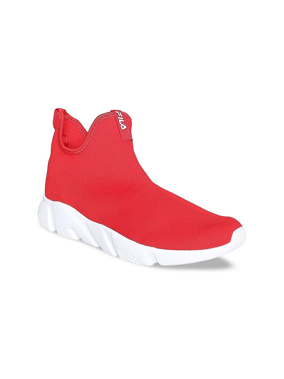 FILA Women Red Mid-Top Slip-On Sneakers