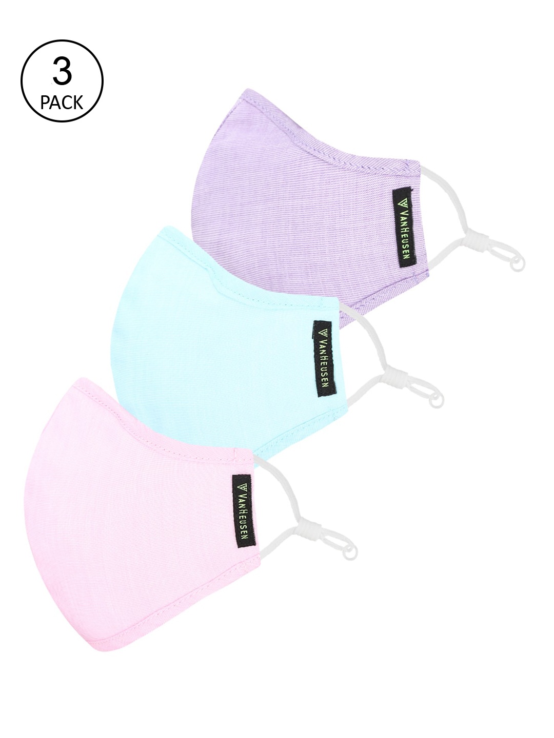 Van Heusen Women Pack of 3 Solid 3 Ply Pure Cotton Antiviral Pouch Cloth Mask, Multi
Van Heusen Women Pack of 3 Solid 3 Ply Pure Cotton Antiviral Pouch Cloth Mask, Multi