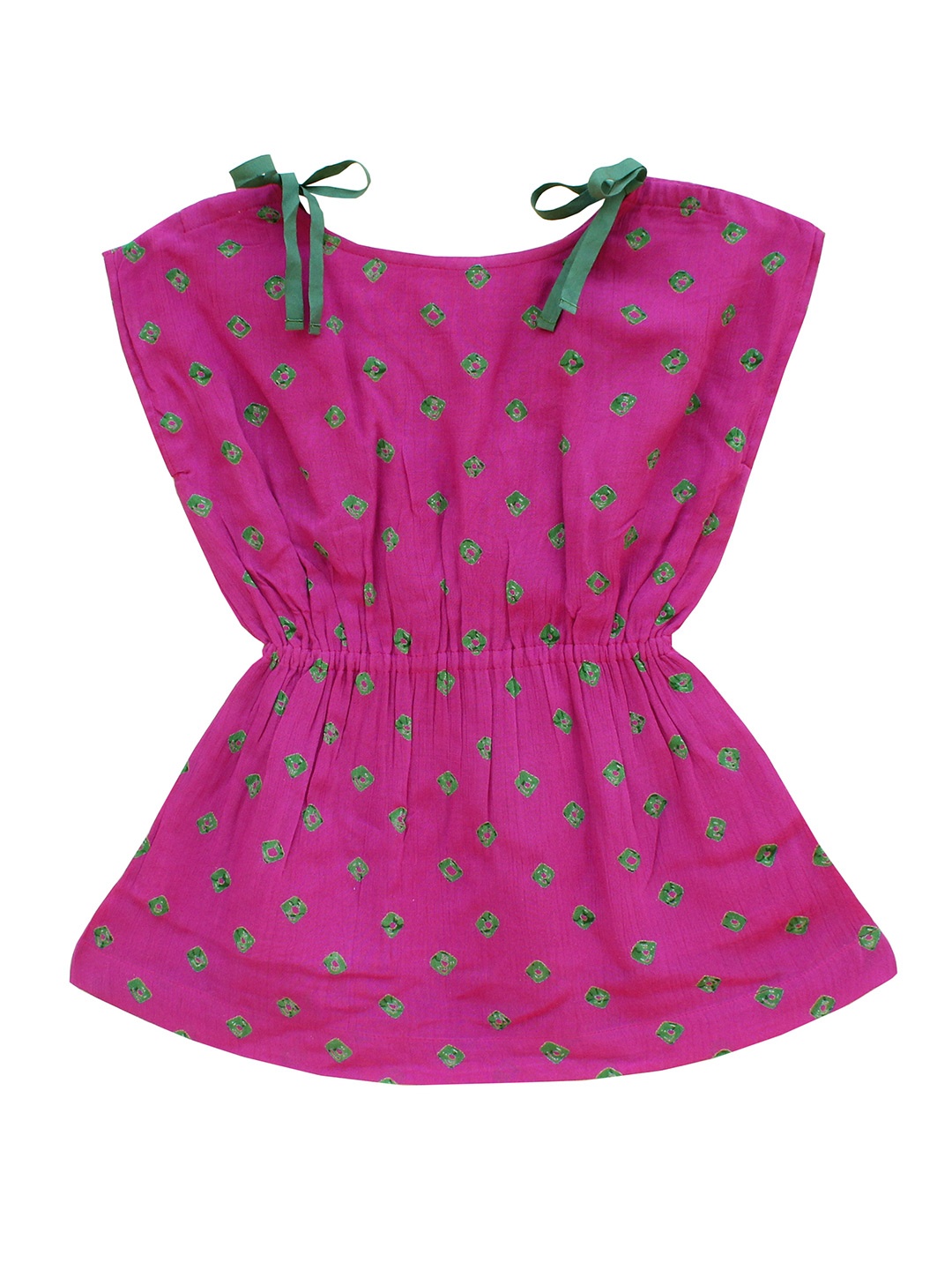 My Little Lambs Pink Kimono Sleeve Cinched Waist Top