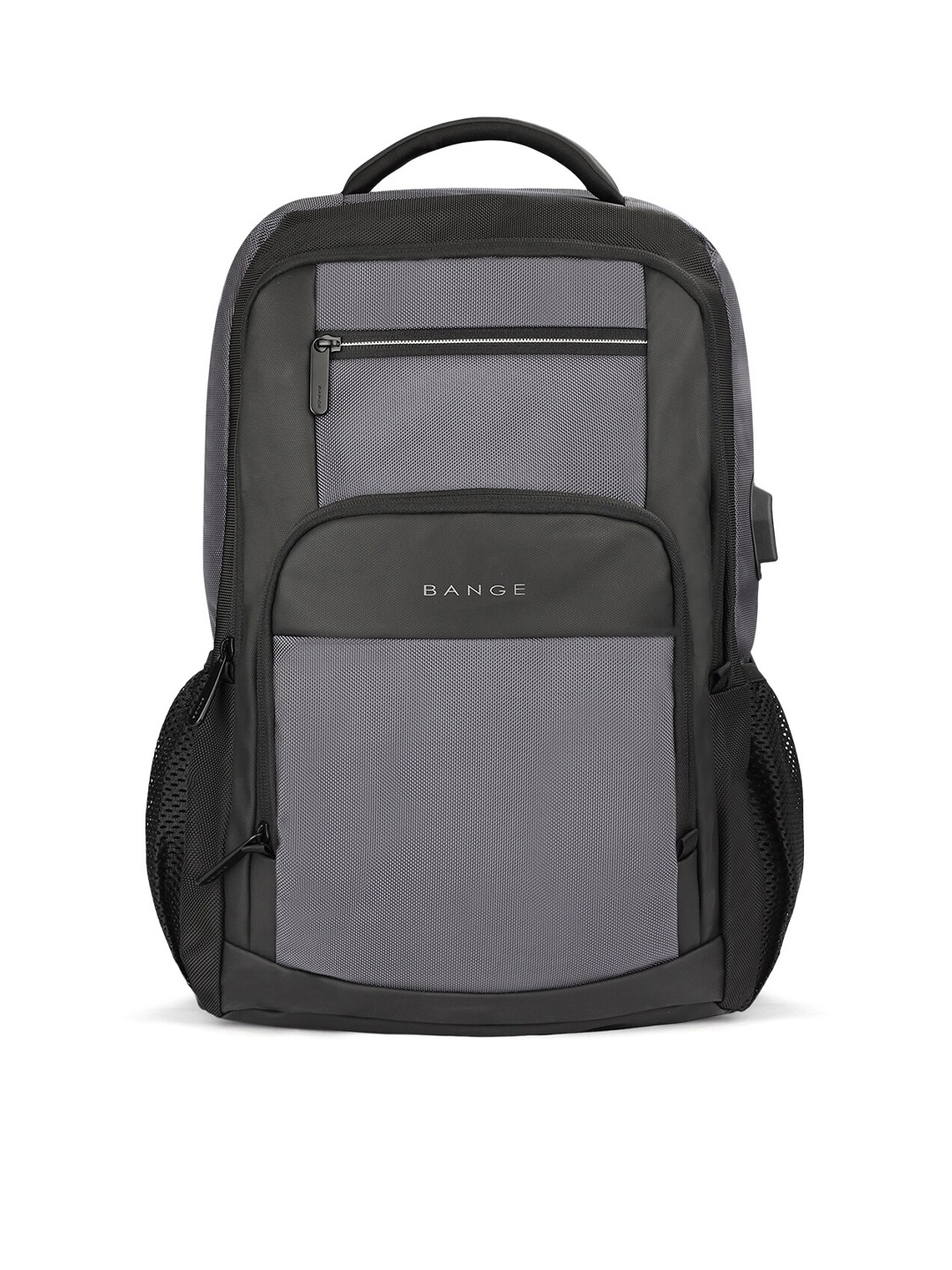 BANGE Unisex Blue & Grey Colourblocked Laptop Bag