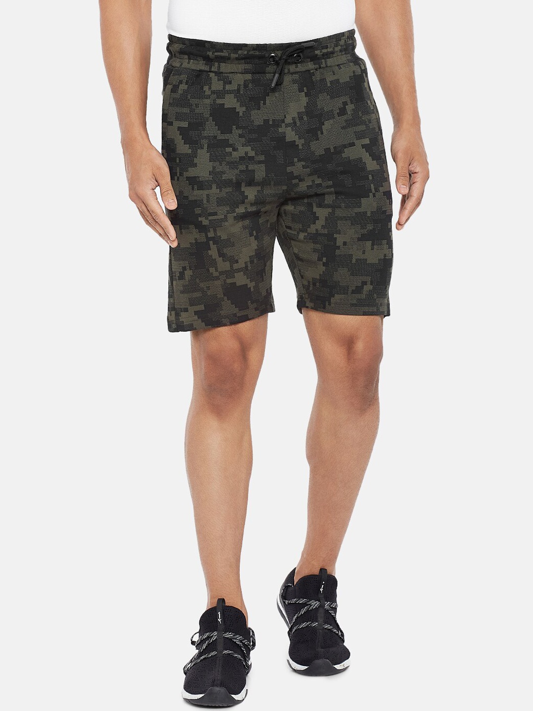 Ajile by Pantaloons Men Olive Green Camouflage Printed Slim Fit Mid-Rise Regular Shorts
Ajile by Pantaloons Men Olive Green Camouflage Printed Slim Fit Mid-Rise Regular Shorts