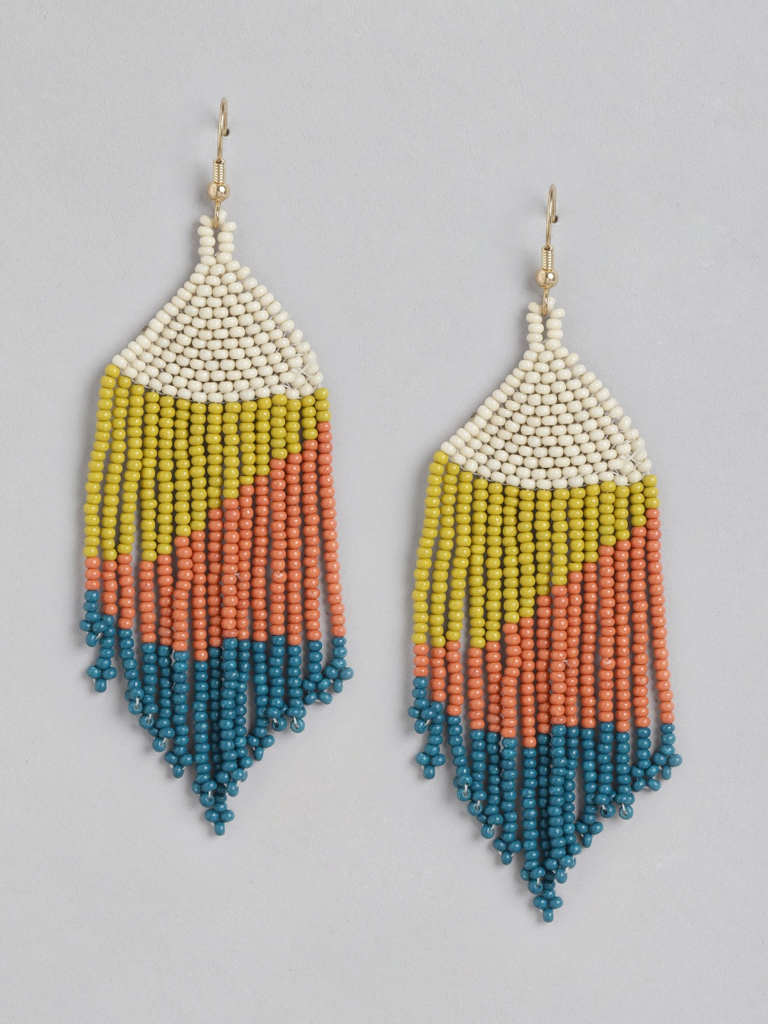 Blueberry Multicoloured Gold-Plated Beaded & Tasselled Handcrafted Drop Earrings, Multi
Blueberry Multicoloured Gold-Plated Beaded & Tasselled Handcrafted Drop Earrings, Multi