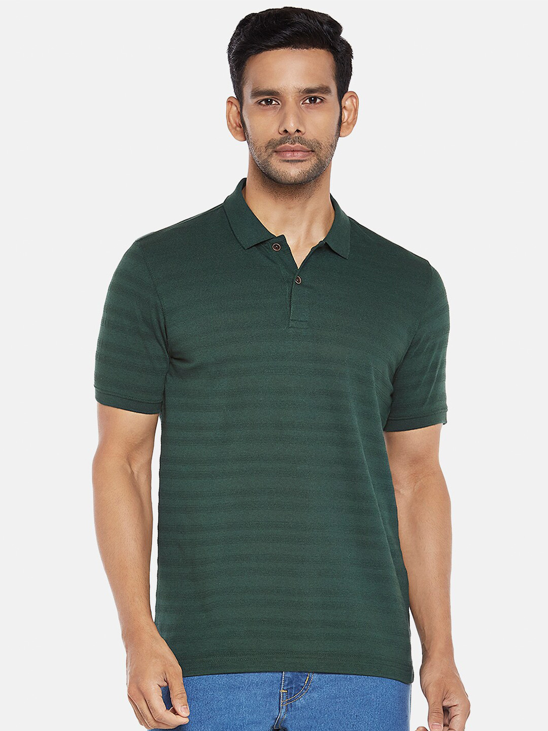 BYFORD by Pantaloons Men Green Polo Collar Slim Fit T-shirt
BYFORD by Pantaloons Men Green Polo Collar Slim Fit T-shirt