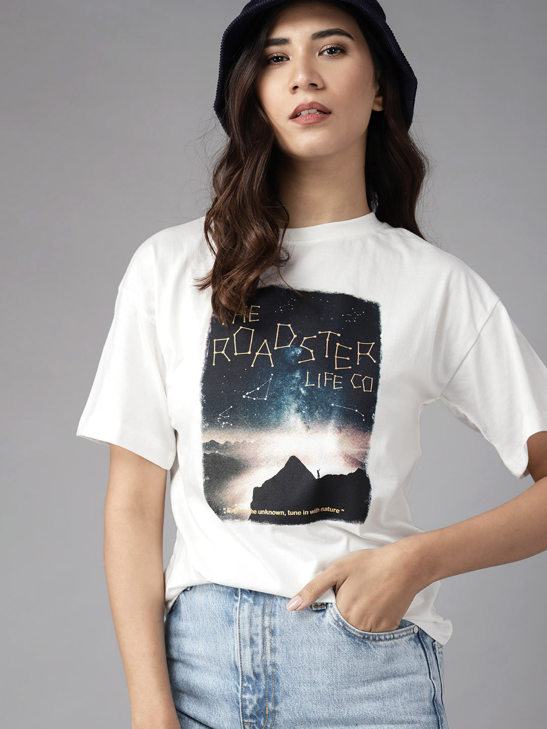 Roadster Women White Printed Extended Sleeves T-shirt
Roadster Women White Printed Extended Sleeves T-shirt