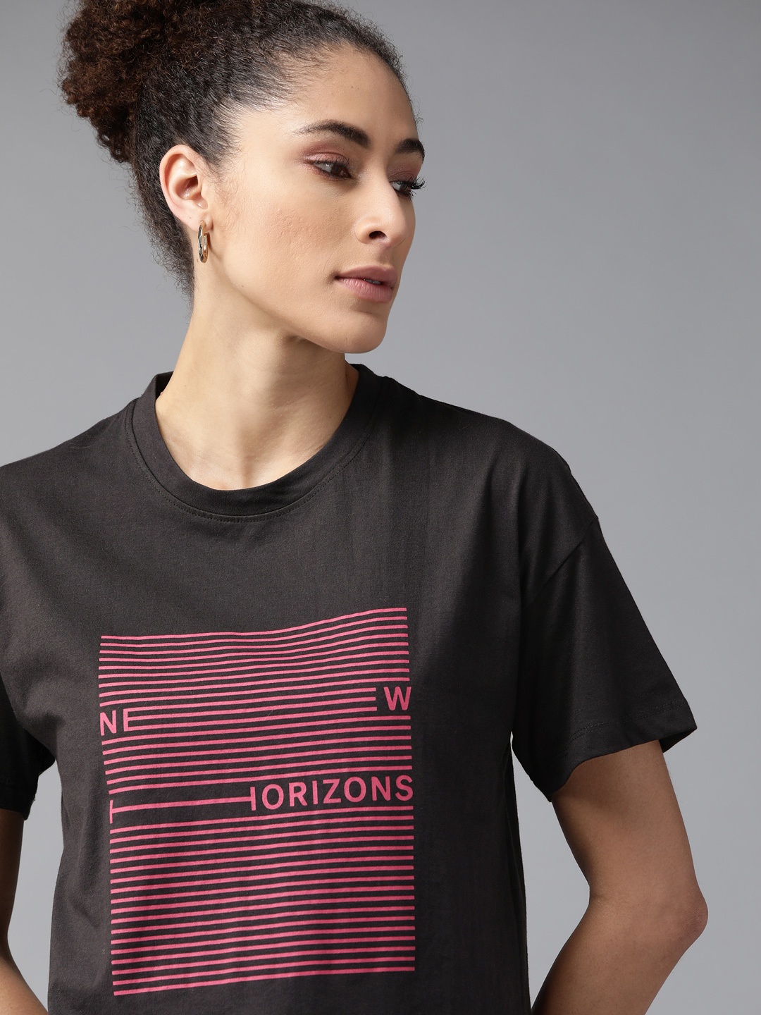 Roadster Women Black & Pink Typography Printed Drop-Shoulder Sleeves Boxy Fit T-shirt
Roadster Women Black & Pink Typography Printed Drop-Shoulder Sleeves Boxy Fit T-shirt