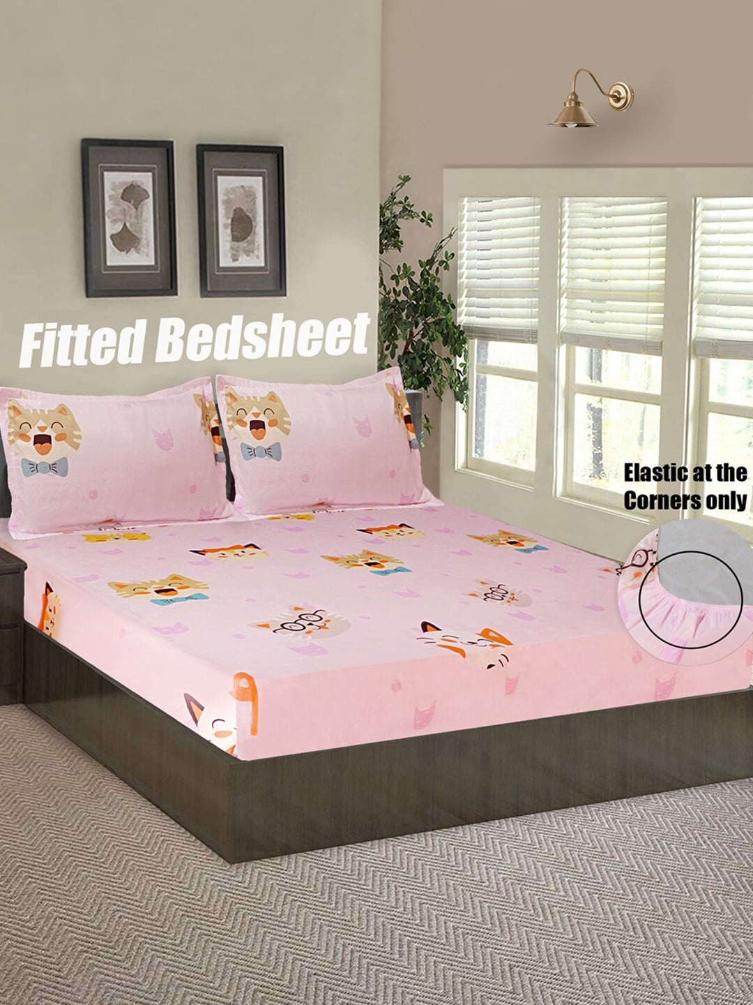 Good Homes by Home Candy Pink & Orange Conversational 144 TC Queen Bedsheet with 2 Pillow Covers
Good Homes by Home Candy Pink & Orange Conversational 144 TC Queen Bedsheet with 2 Pillow Covers