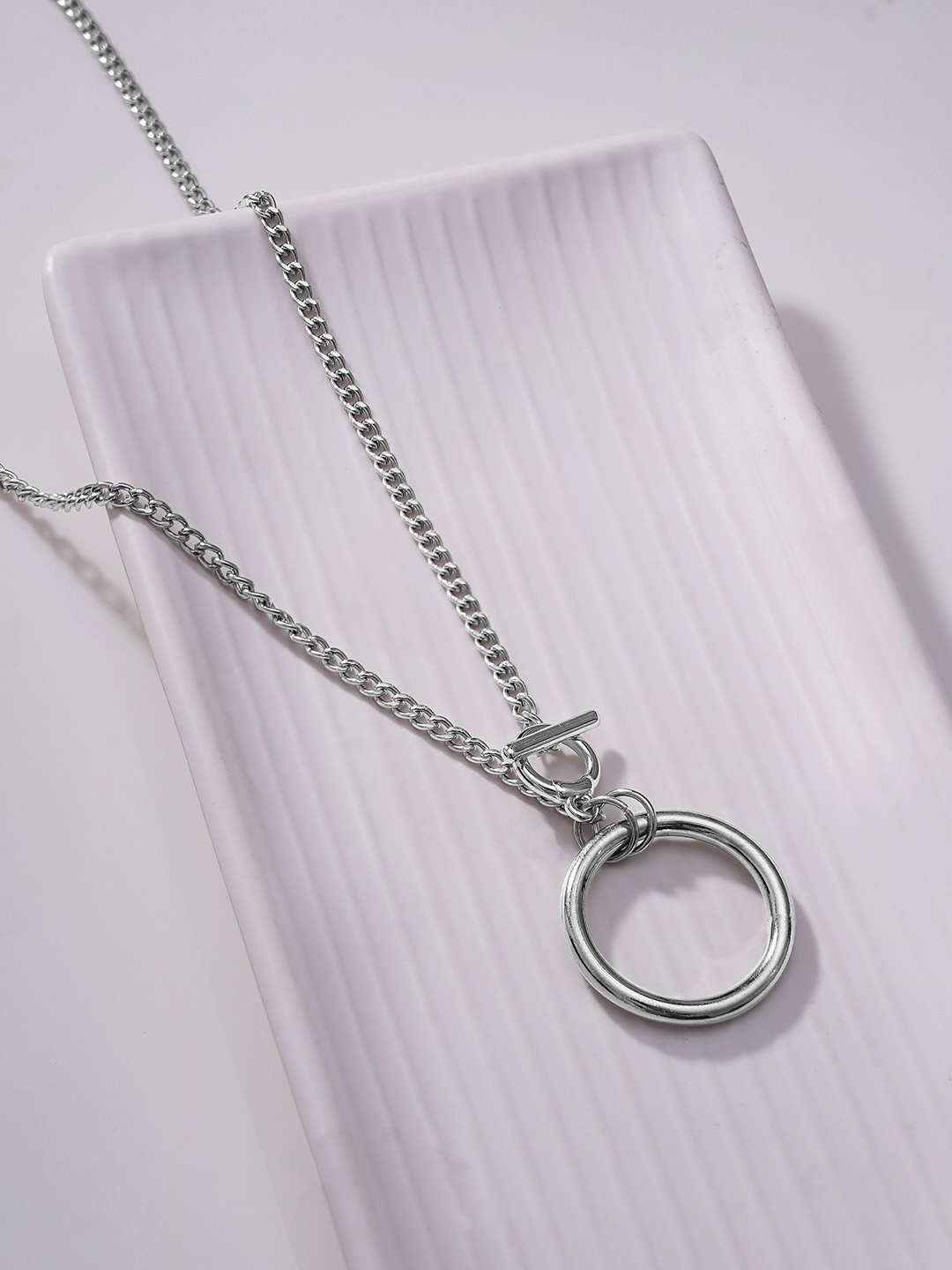 TOKYO TALKIES X rubans FASHION ACCESSORIES Silver-Toned Silver-Plated Handcrafted Chain
TOKYO TALKIES X rubans FASHION ACCESSORIES Silver-Toned Silver-Plated Handcrafted Chain
