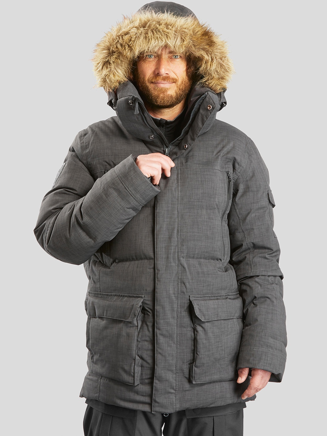 FORCLAZ By Decathlon Men Grey Water Resistant Outdoor Hiking and Trekking Padded Jacket
FORCLAZ By Decathlon Men Grey Water Resistant Outdoor Hiking and Trekking Padded Jacket