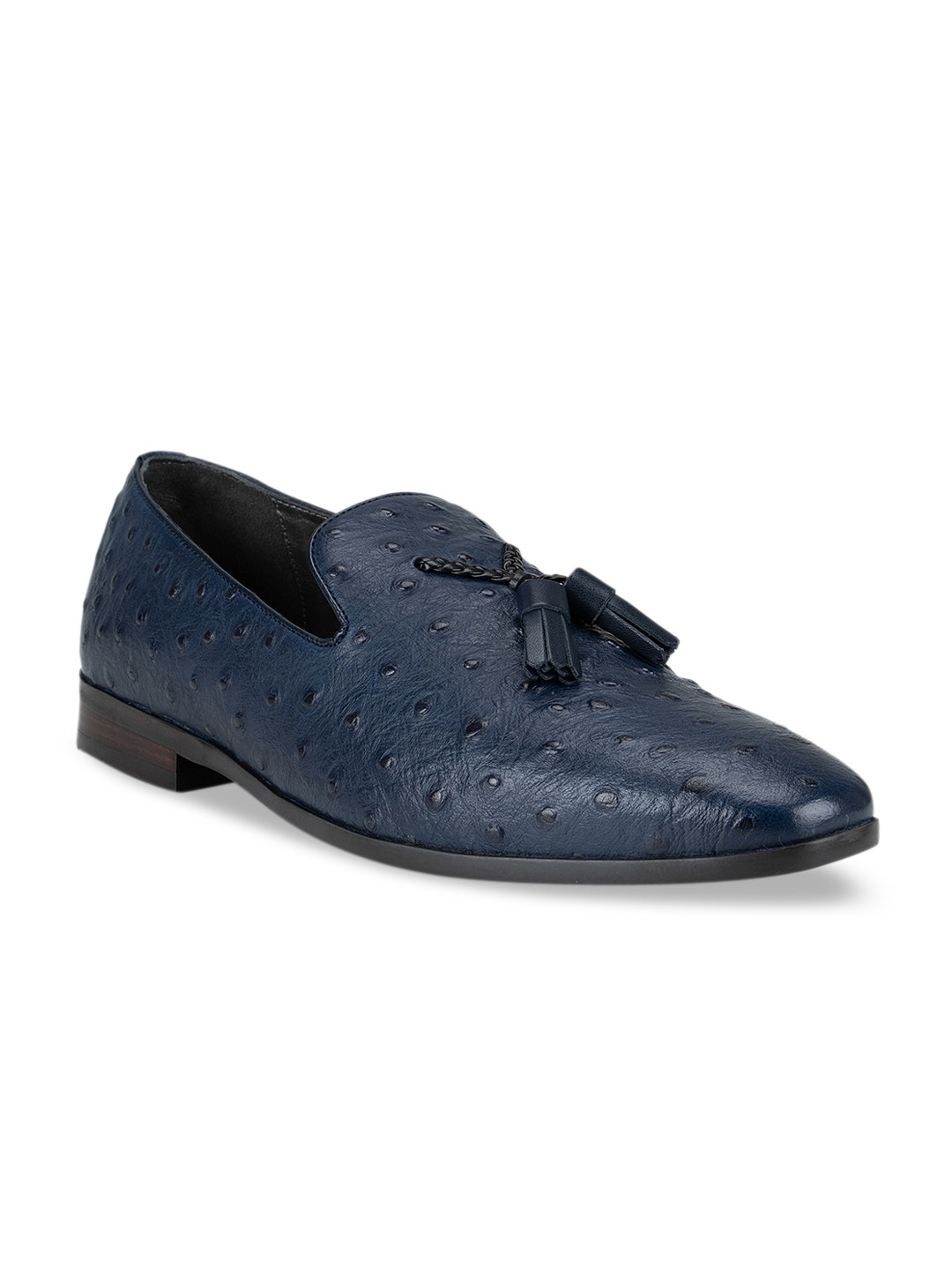 ROSSO BRUNELLO Men Blue Textured Leather Loafers
ROSSO BRUNELLO Men Blue Textured Leather Loafers