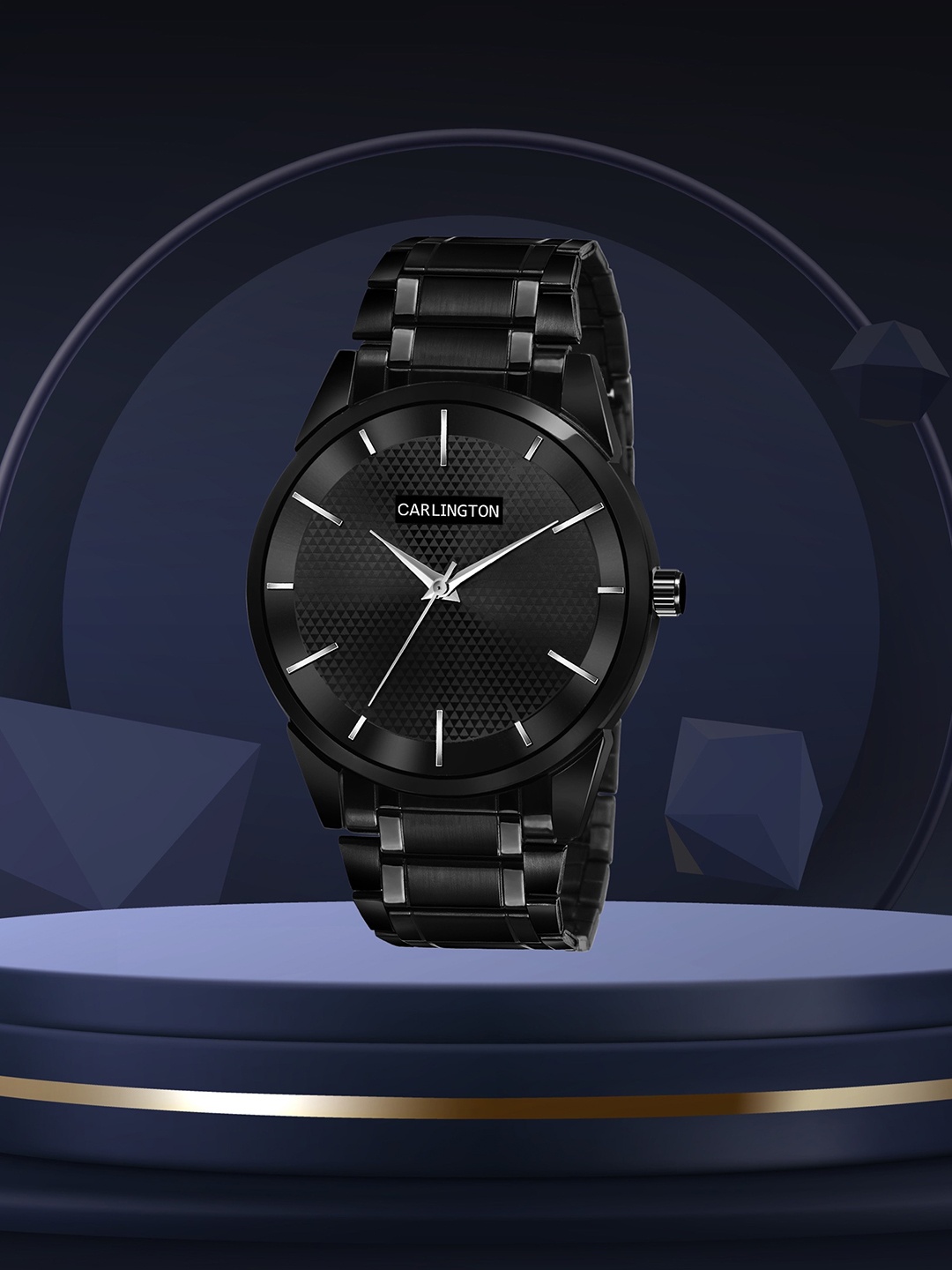 CARLINGTON Men Black Dial & Black Stainless Steel Bracelet Style Straps Analogue Watch
CARLINGTON Men Black Dial & Black Stainless Steel Bracelet Style Straps Analogue Watch
