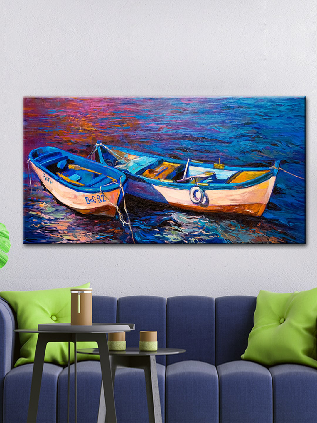 WALLMANTRA Multicoloured Abstract Design Boat in River Canvas Printed Painting, Multi
WALLMANTRA Multicoloured Abstract Design Boat in River Canvas Printed Painting, Multi