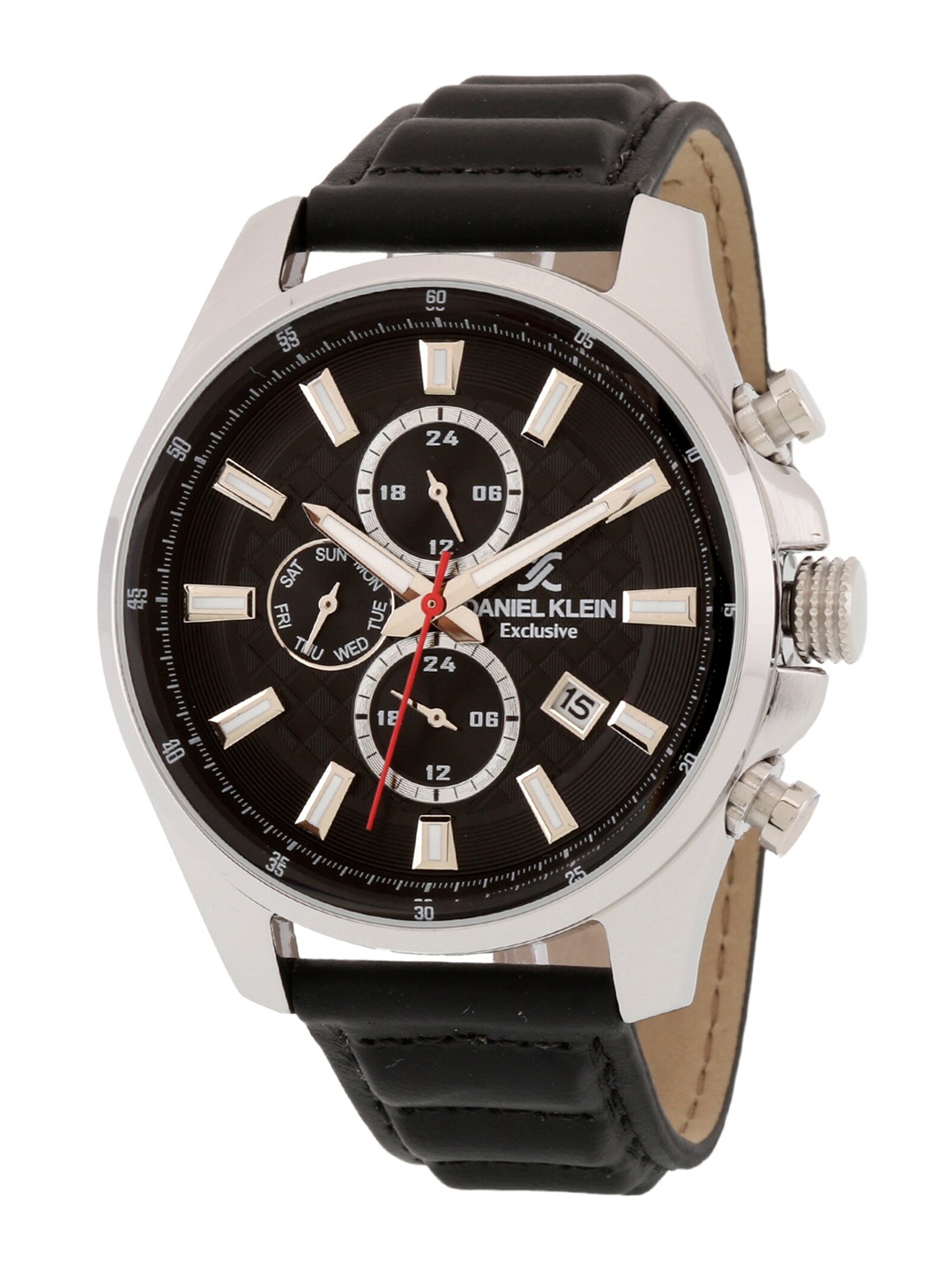 Daniel Klein Men Gunmetal-Toned Dial & Black Leather Straps Analogue Watch- DK.1.12811-2
Daniel Klein Men Gunmetal-Toned Dial & Black Leather Straps Analogue Watch- DK.1.12811-2