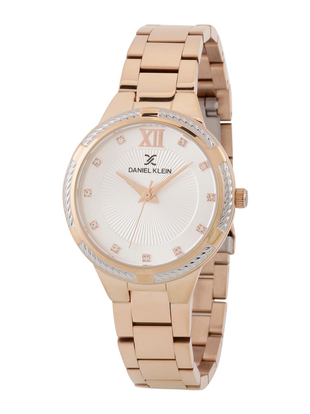 Daniel Klein Women Silver-Toned Dial Rose Gold Toned Stainless Steel Straps Analogue Watch
Daniel Klein Women Silver-Toned Dial Rose Gold Toned Stainless Steel Straps Analogue Watch