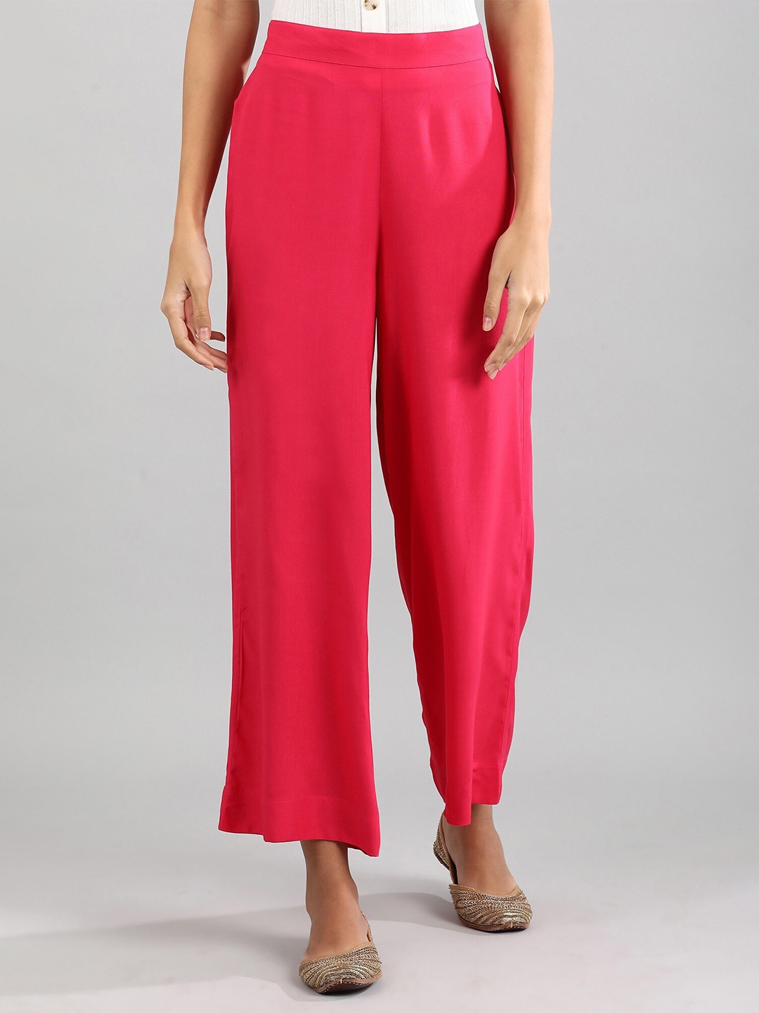AURELIA Women Pink Ethnic Palazzos