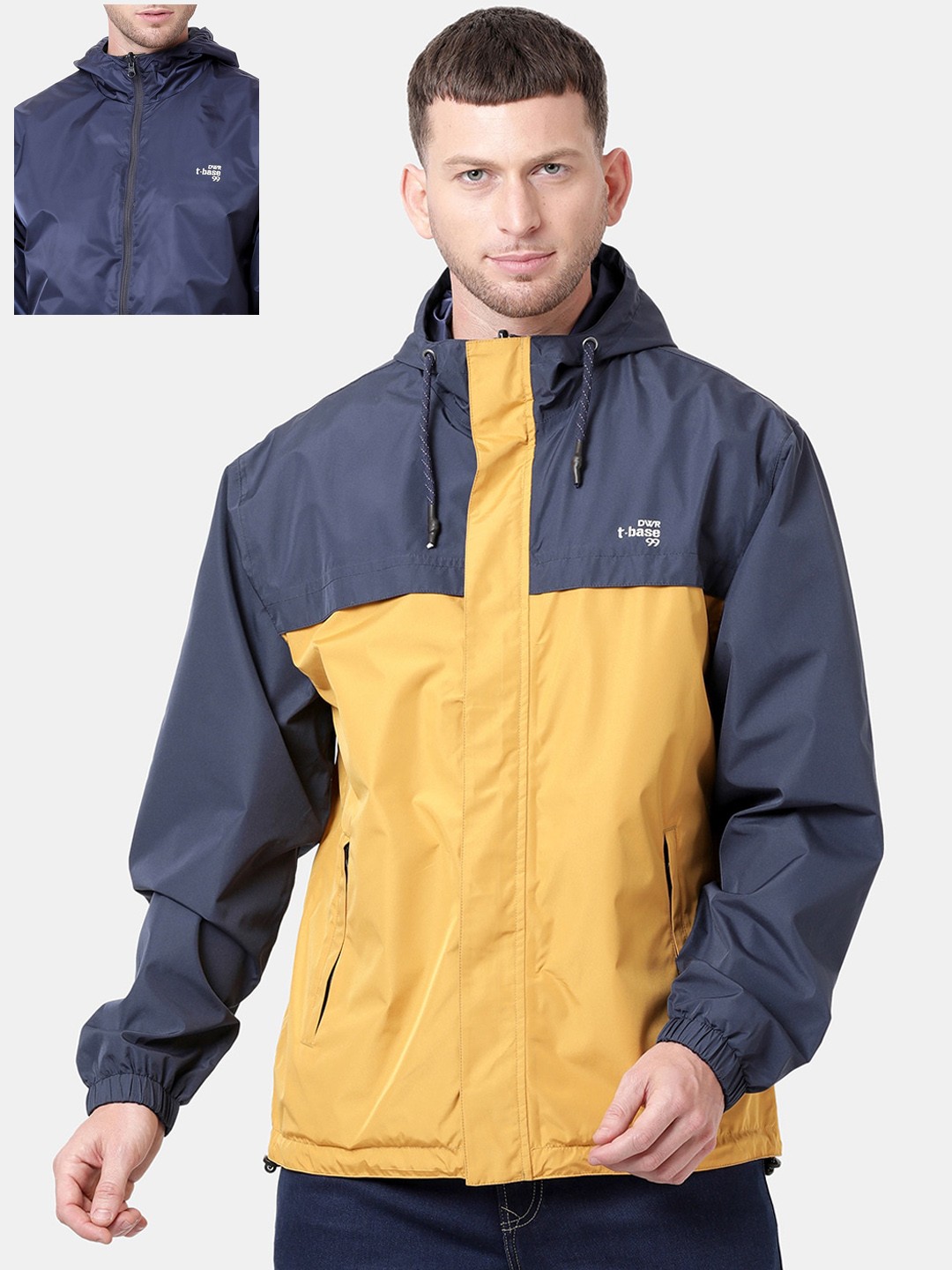 t-base Men Yellow & Navy Blue Windcheater and Water Resistant Reversible Biker Jacket
t-base Men Yellow & Navy Blue Windcheater and Water Resistant Reversible Biker Jacket