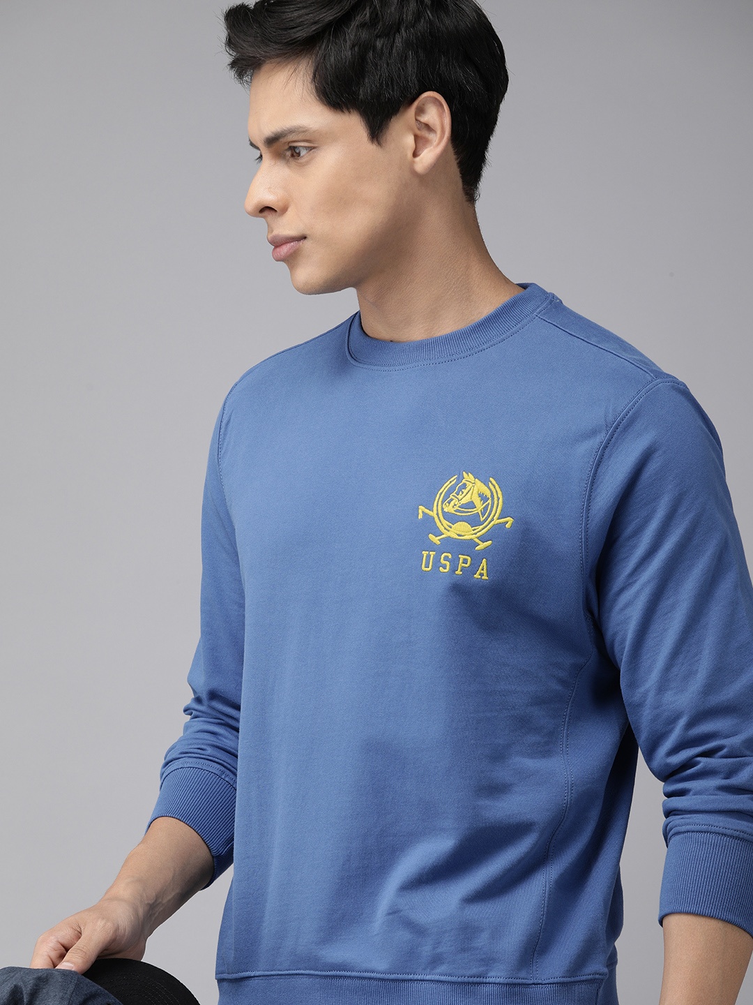 U.S. Polo Assn. Denim Co. Men Blue Solid Pure Cotton Sweatshirt with Embroidered Detail
U.S. Polo Assn. Denim Co. Men Blue Solid Pure Cotton Sweatshirt with Embroidered Detail