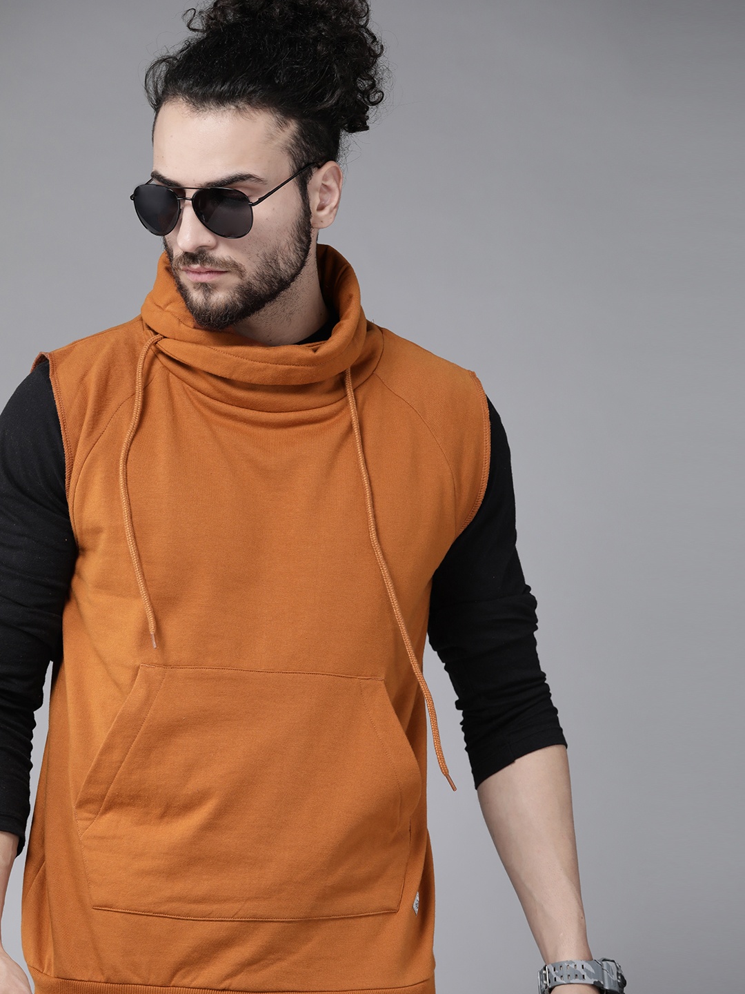 Roadster Men Brown Solid Sweatshirt