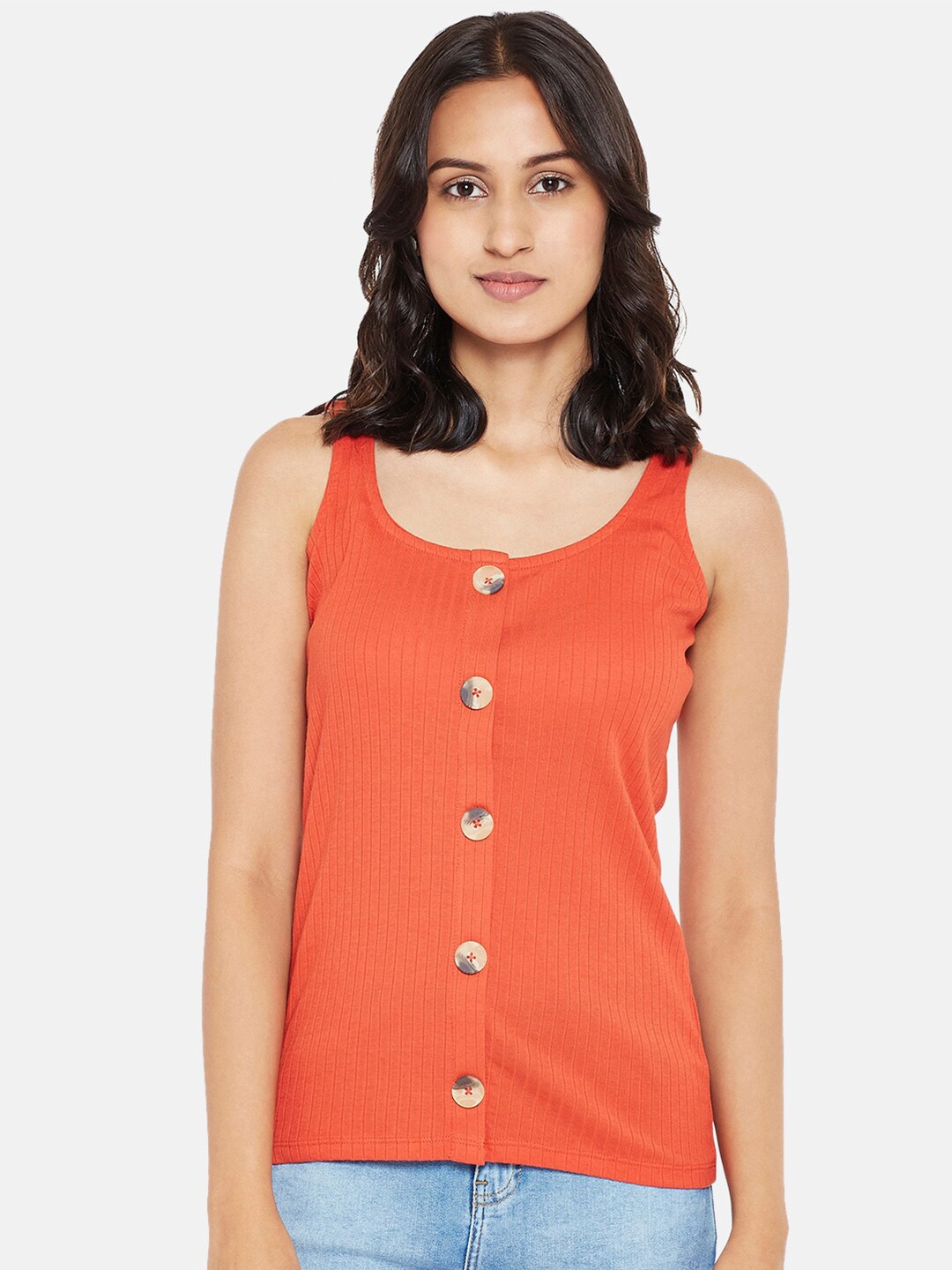 People Orange Regular Top
