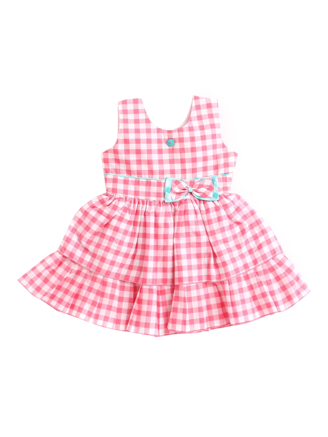 The Magic Wand Girls Pink Checked Dress