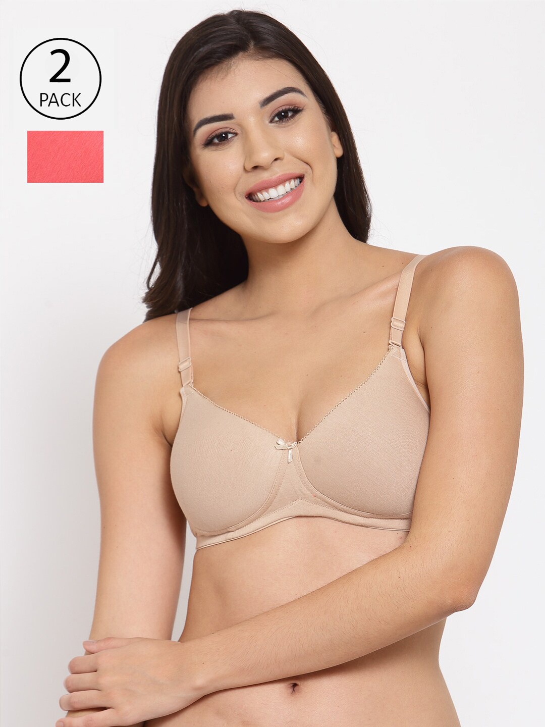 Inner Sense Pack Of 2 Beige & Pink T-shirt Bra Lightly Padded ISB104-Skin_Bright Pink
Inner Sense Pack Of 2 Beige & Pink T-shirt Bra Lightly Padded ISB104-Skin_Bright Pink