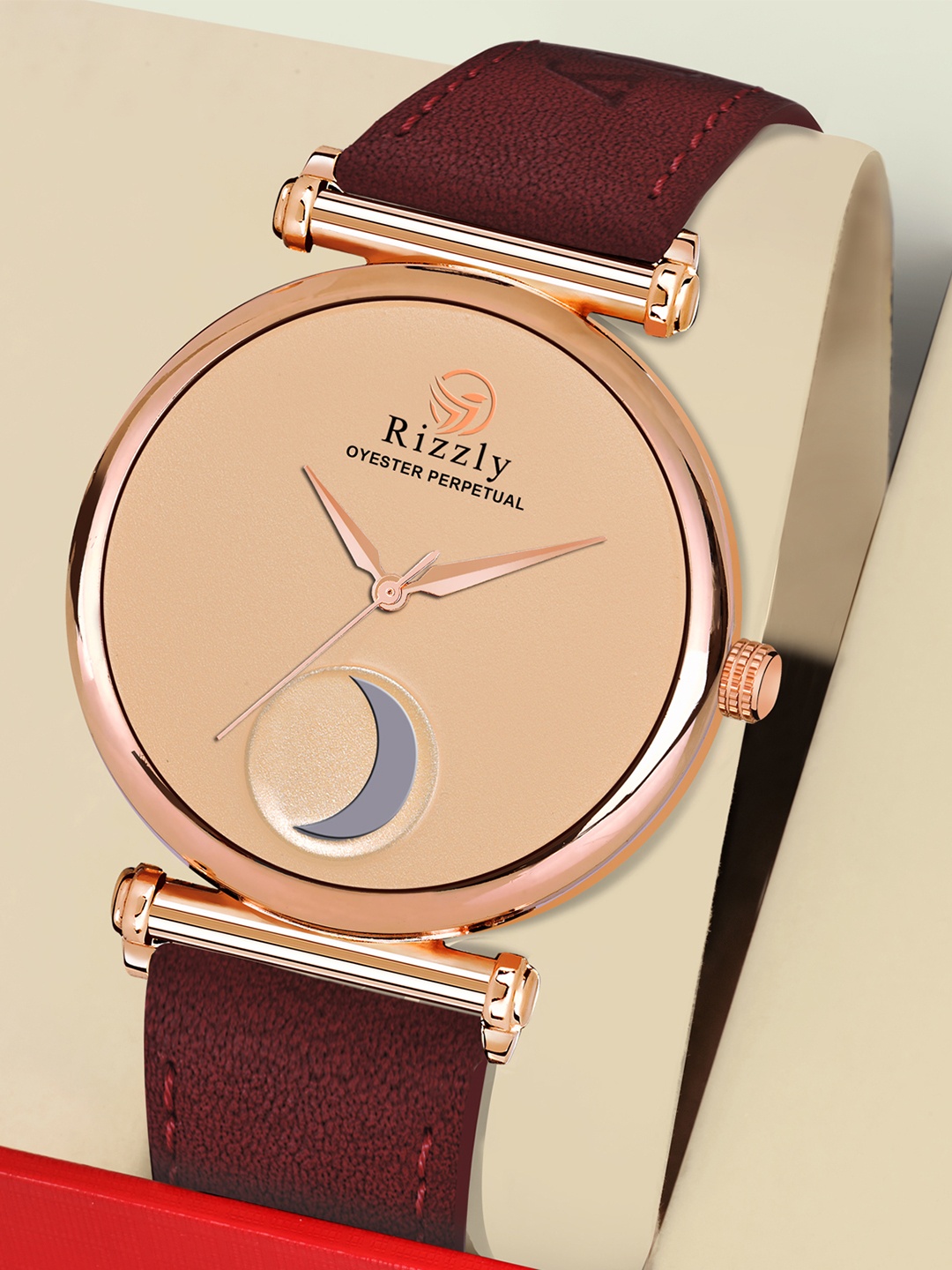 Rizzly Men Rose Gold-Toned Brass Dial & Neon Red Leather Straps Analogue Watch RZ-301
Rizzly Men Rose Gold-Toned Brass Dial & Neon Red Leather Straps Analogue Watch RZ-301