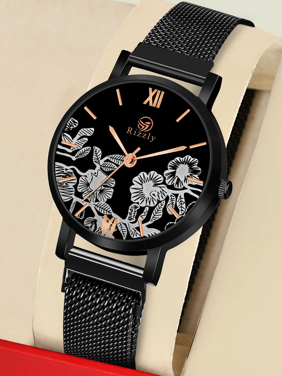 Rizzly Girls White Brass Printed Dial & Black Stainless Steel Strap Watch RZ-134-White
Rizzly Girls White Brass Printed Dial & Black Stainless Steel Strap Watch RZ-134-White