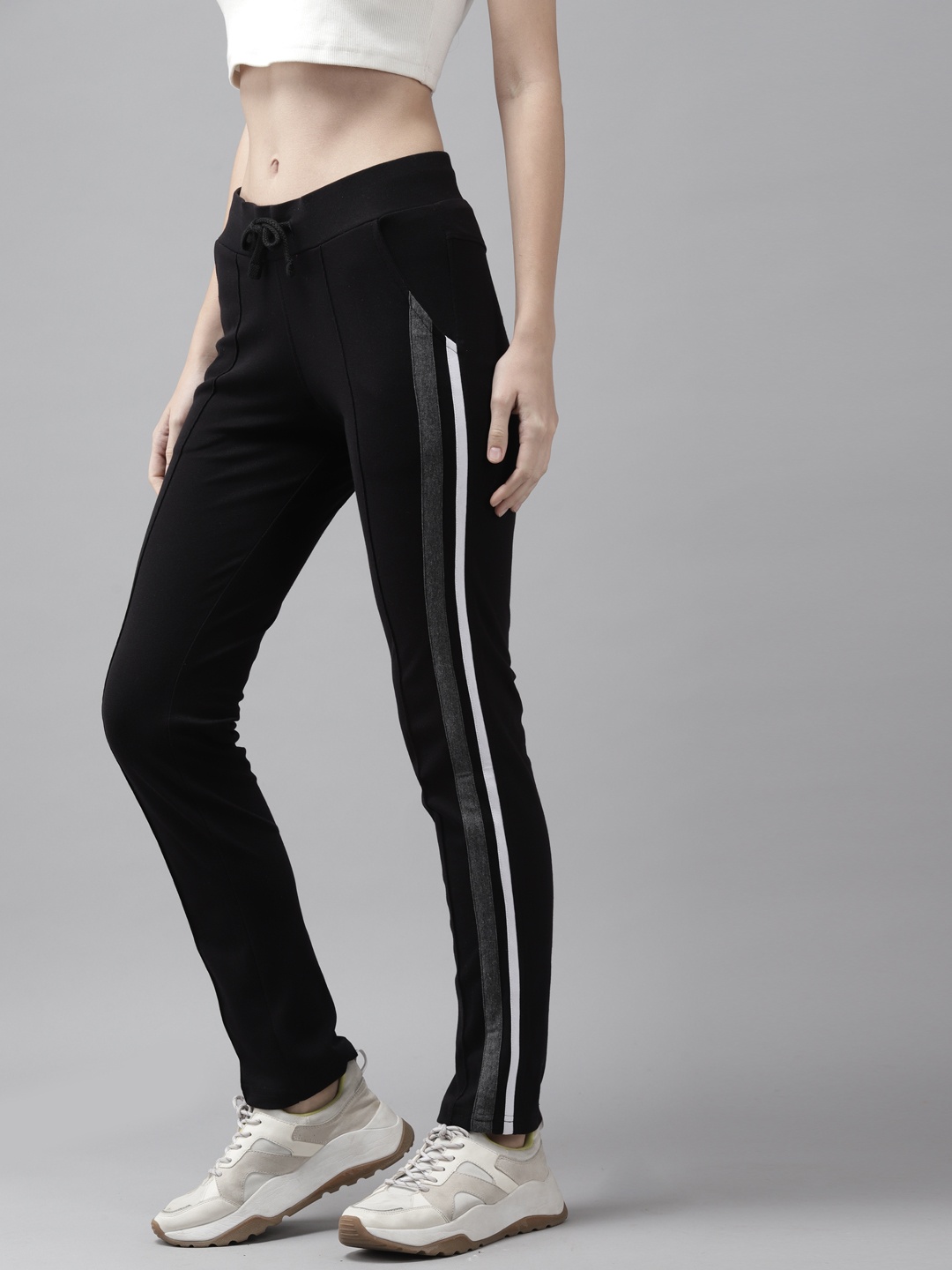 Cayman Women Black Solid Track Pants