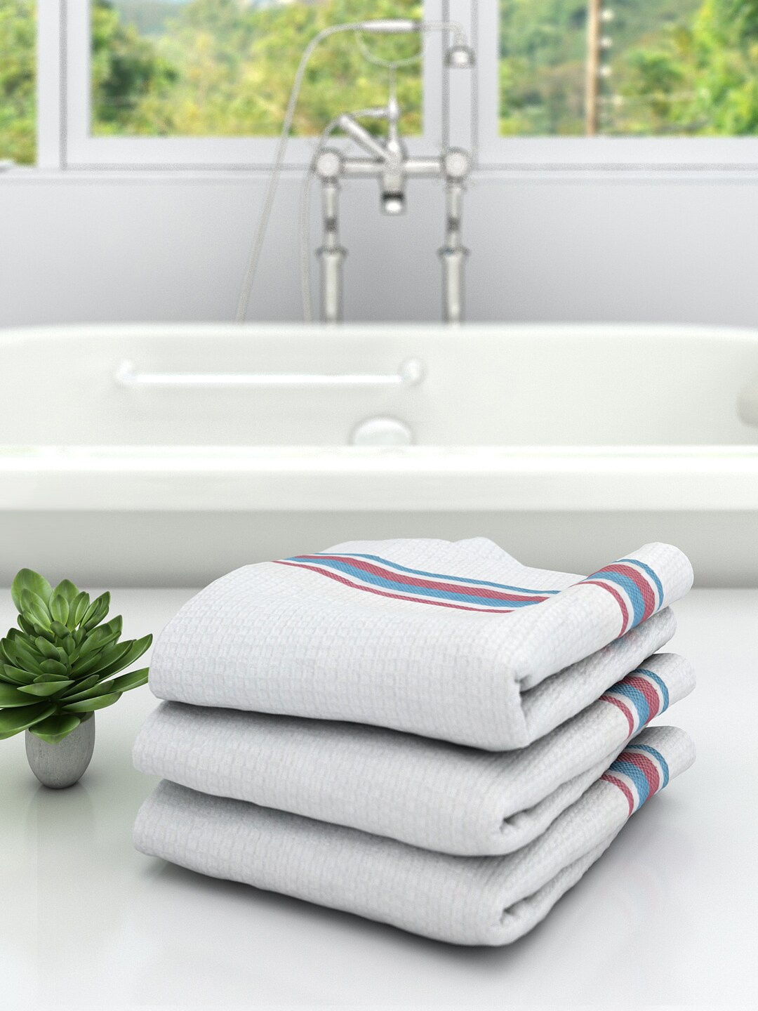 Athom Trendz Pack of 3 Cotton Lightweight Quick-Dry & High Absorbant Bath Towel, Multi
Athom Trendz Pack of 3 Cotton Lightweight Quick-Dry & High Absorbant Bath Towel, Multi