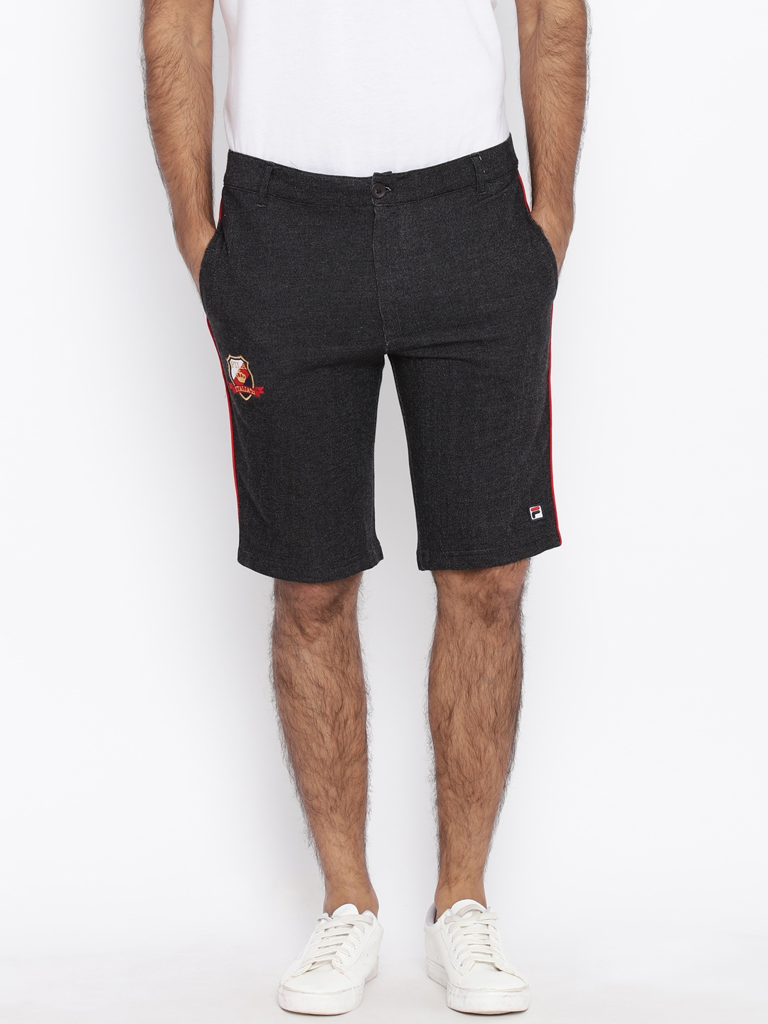FILA Charcoal Grey Coast Patterned Shorts