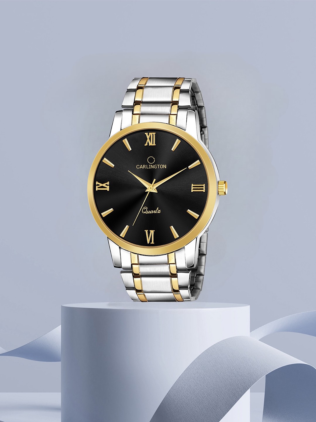CARLINGTON Men Black Mother of Pearl Dial & Silver Toned Stainless Steel Bracelet Style Straps Analogue Watch
CARLINGTON Men Black Mother of Pearl Dial & Silver Toned Stainless Steel Bracelet Style Straps Analogue Watch