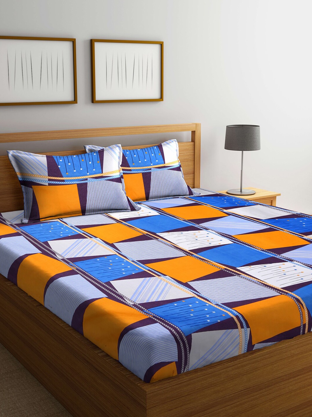 Klotthe Multicolour 300 TC Printed Cotton Blend King Size Bedsheet & 2 Pillow cover, Multi
Klotthe Multicolour 300 TC Printed Cotton Blend King Size Bedsheet & 2 Pillow cover, Multi
