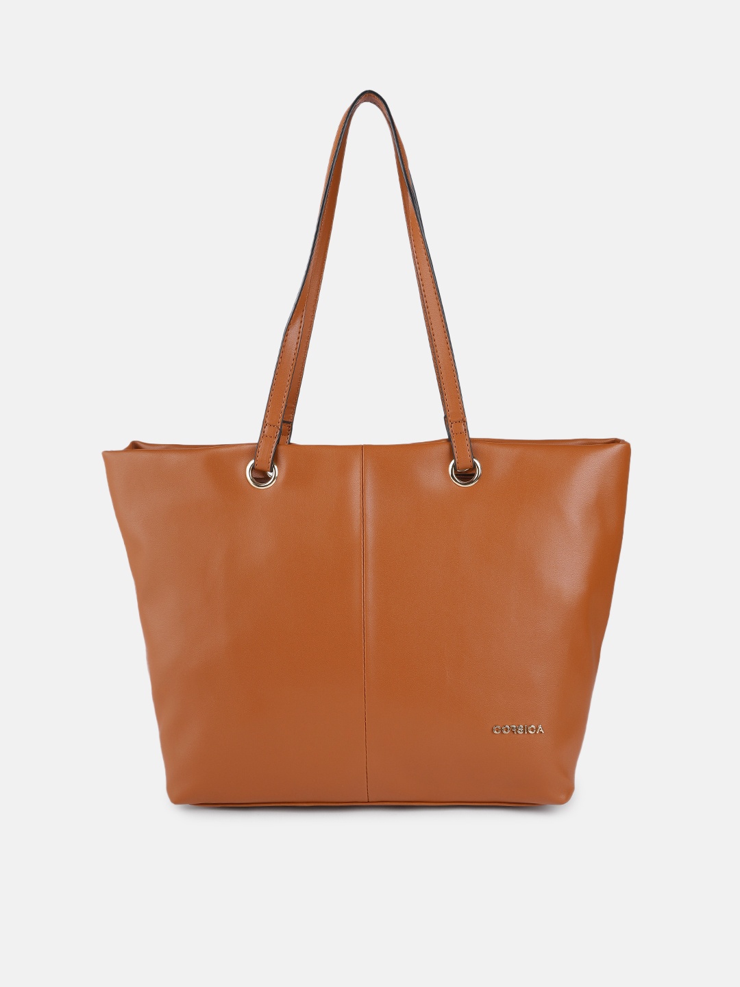 CORSICA Tan Brown Solid Structured Shoulder Bag