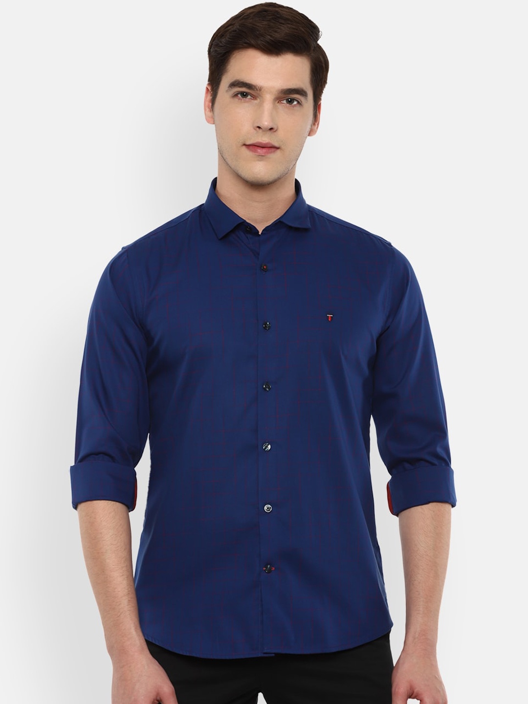 Louis Philippe Sport Men Navy Blue & Maroon Checked Slim Fit Pure Cotton Casual Shirt
Louis Philippe Sport Men Navy Blue & Maroon Checked Slim Fit Pure Cotton Casual Shirt