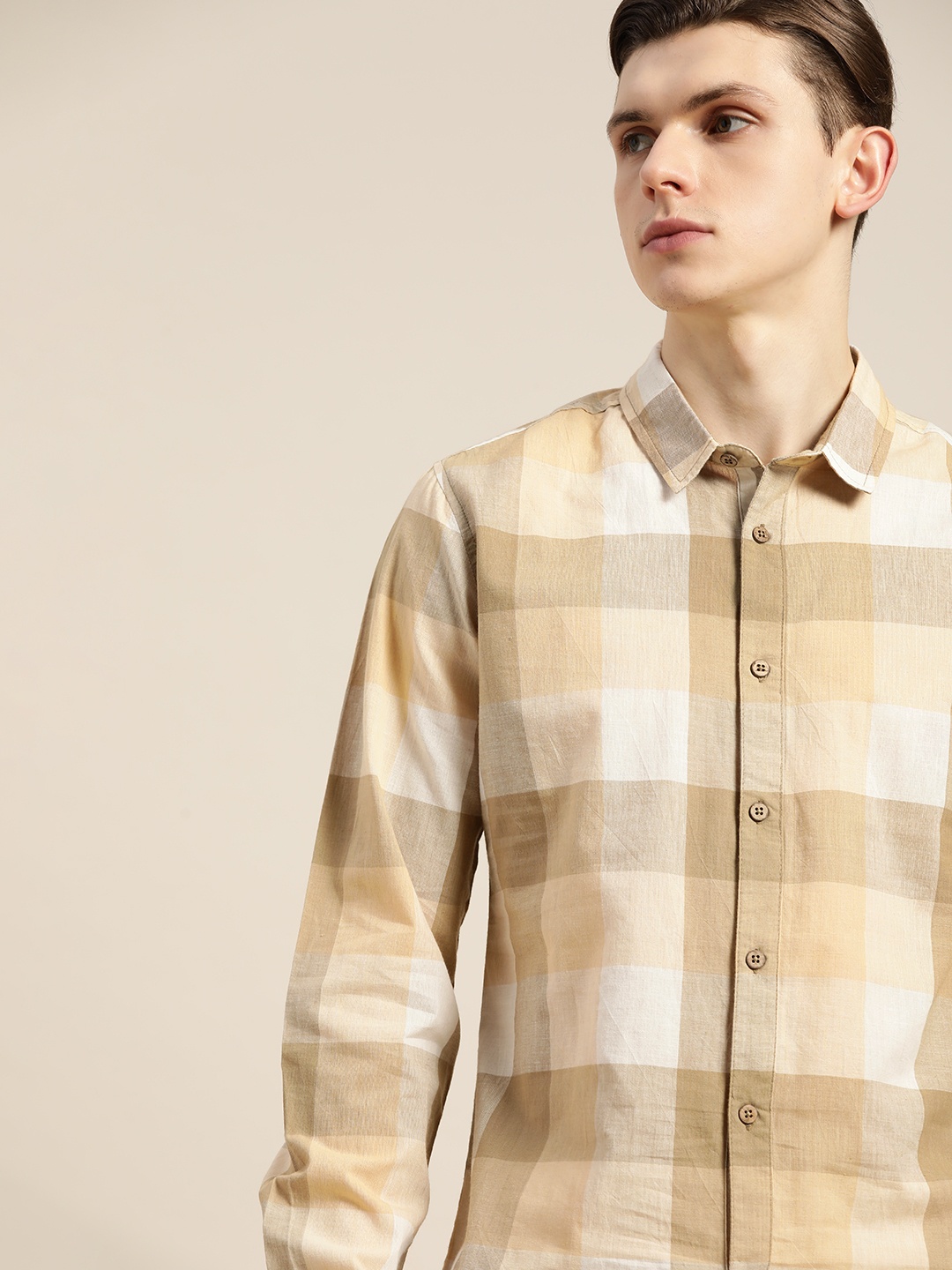 ether Kora Collection Men Beige & Off-White HandloomSustainable Unbleached Fabric Shirt
ether Kora Collection Men Beige & Off-White HandloomSustainable Unbleached Fabric Shirt