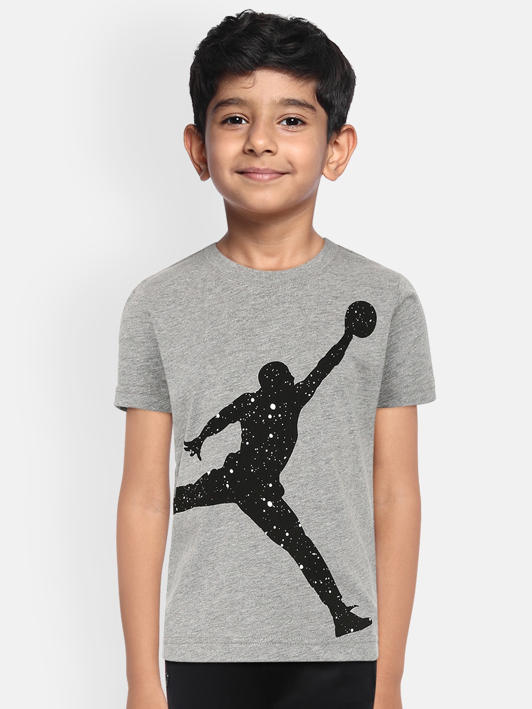 Jordan Boys Grey Melange Black Speckled Jumpman Graphic Short Sleeve Cotton Pure Cotton T-shirt
Jordan Boys Grey Melange Black Speckled Jumpman Graphic Short Sleeve Cotton Pure Cotton T-shirt