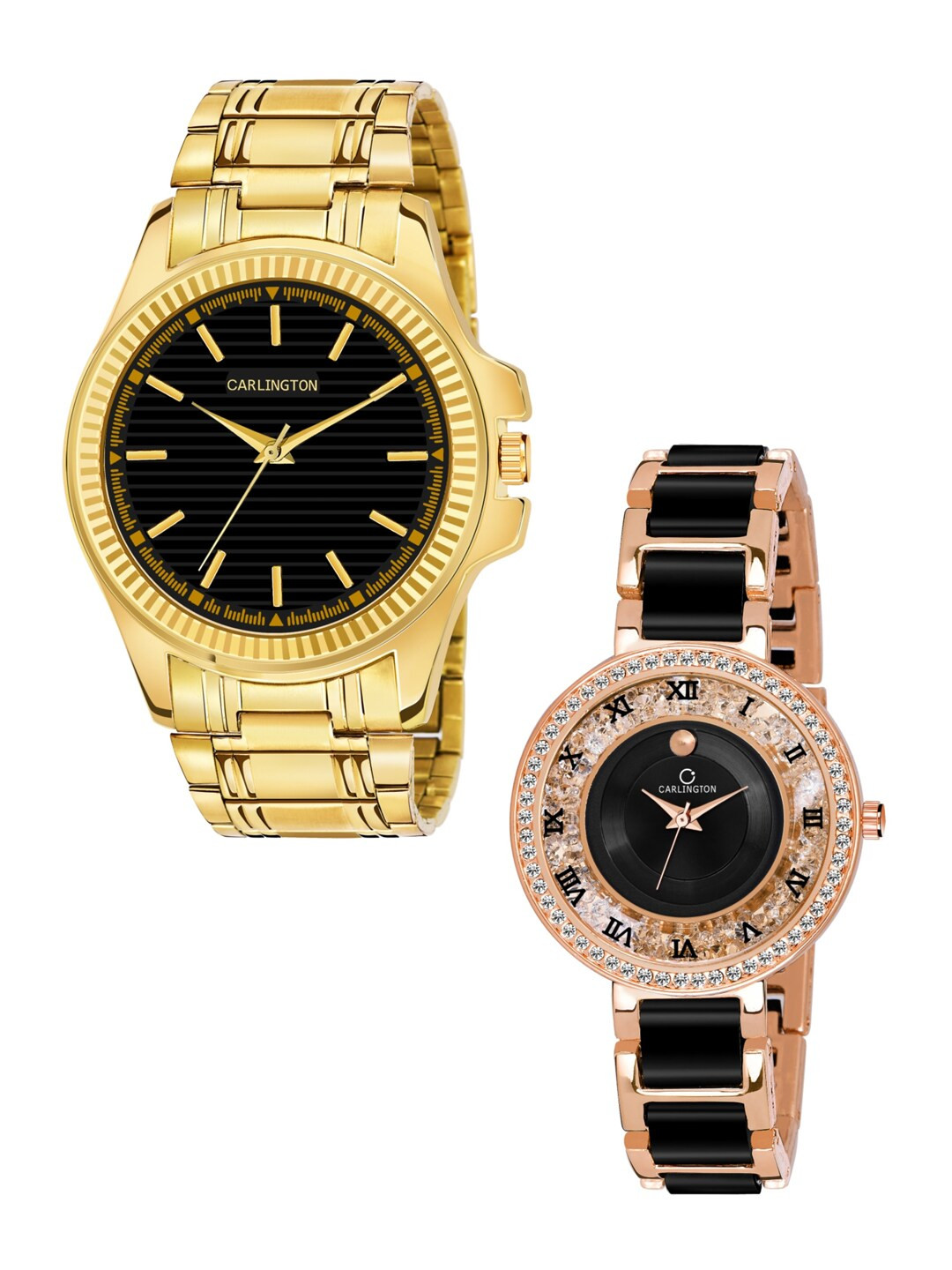 CARLINGTON Unisex Pack-2 Multicoloured Analogue Watch, Black
CARLINGTON Unisex Pack-2 Multicoloured Analogue Watch, Black