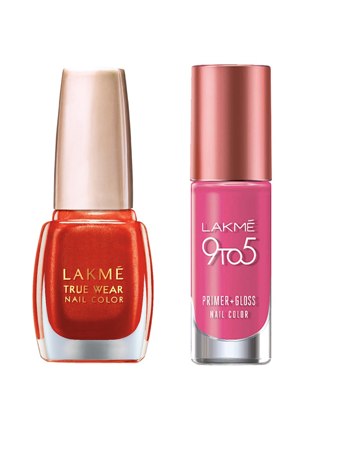 Lakme Set of 2 Nail Polish, Pink