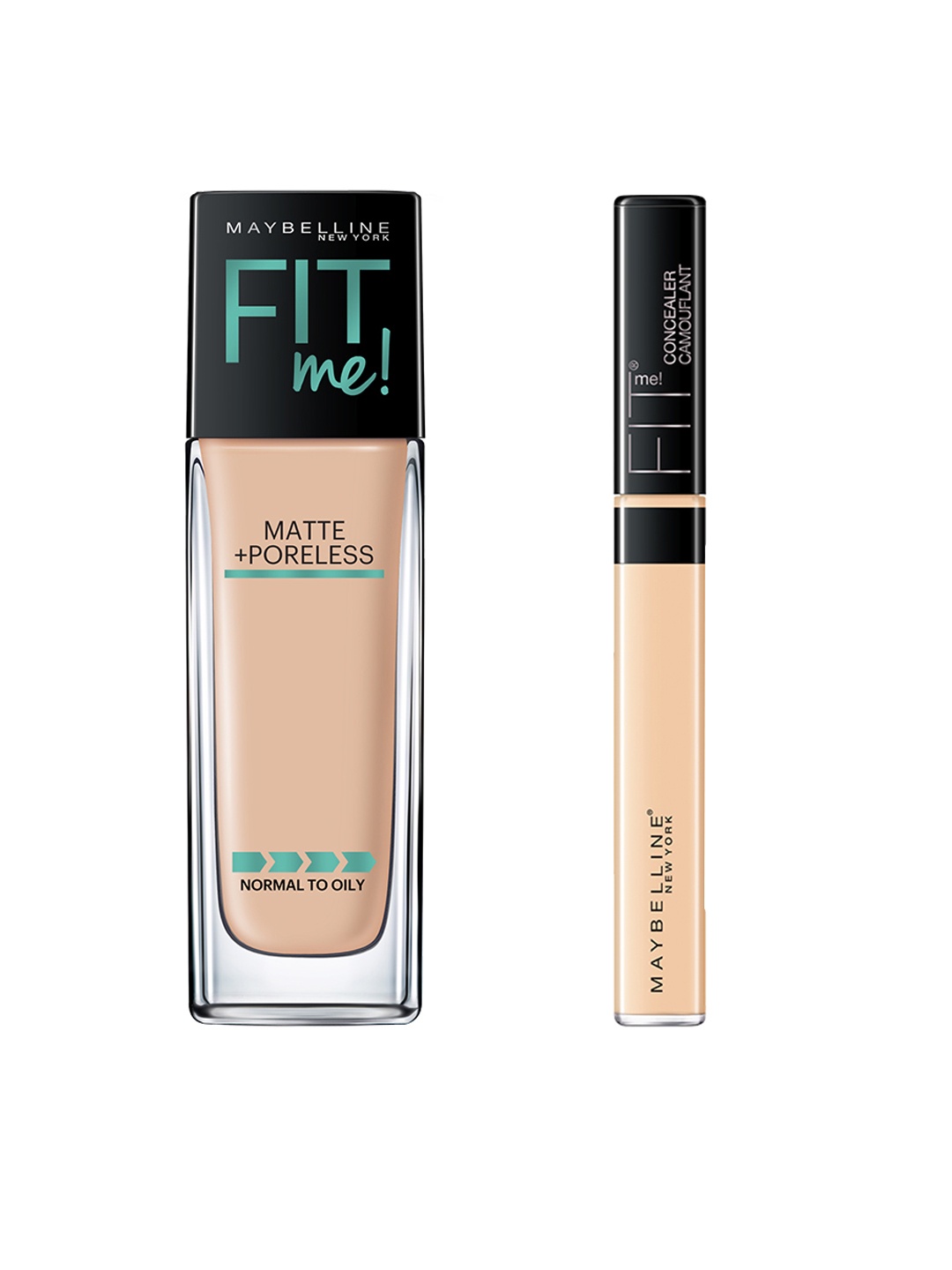 Maybelline New York Fit Me Matte + Poreless Liquid Foundation - 120 & Concealer - 10 Light, Beige
Maybelline New York Fit Me Matte + Poreless Liquid Foundation - 120 & Concealer - 10 Light, Beige