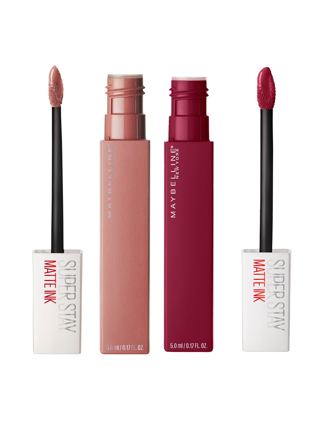 Maybelline New York Set of 2 Super Stay Matte Ink Lipsticks- Seductress 65 & Founder 115, Brown
Maybelline New York Set of 2 Super Stay Matte Ink Lipsticks- Seductress 65 & Founder 115, Brown