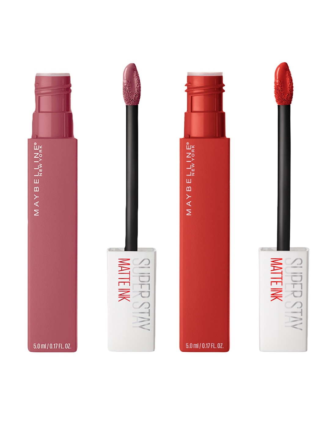 Maybelline New York Set of 2 Super Stay Matte Ink Lipsticks- Dancer 118 & Delicate 225, Rust
Maybelline New York Set of 2 Super Stay Matte Ink Lipsticks- Dancer 118 & Delicate 225, Rust