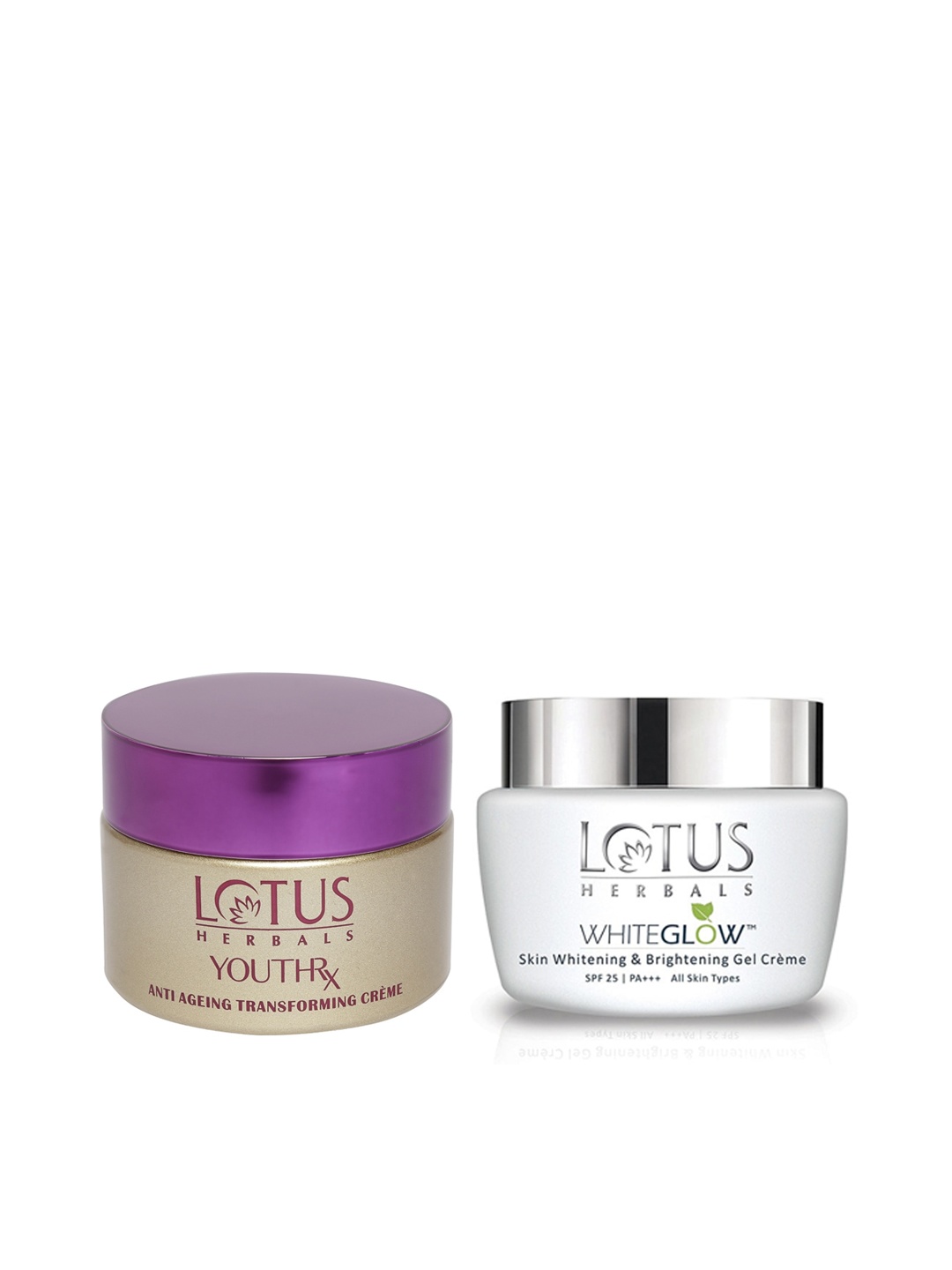 Lotus Herbals Sustainable Set of Anti-Ageing Transforming Creme & SPF 25++ Gel Creme, Gold
Lotus Herbals Sustainable Set of Anti-Ageing Transforming Creme & SPF 25++ Gel Creme, Gold