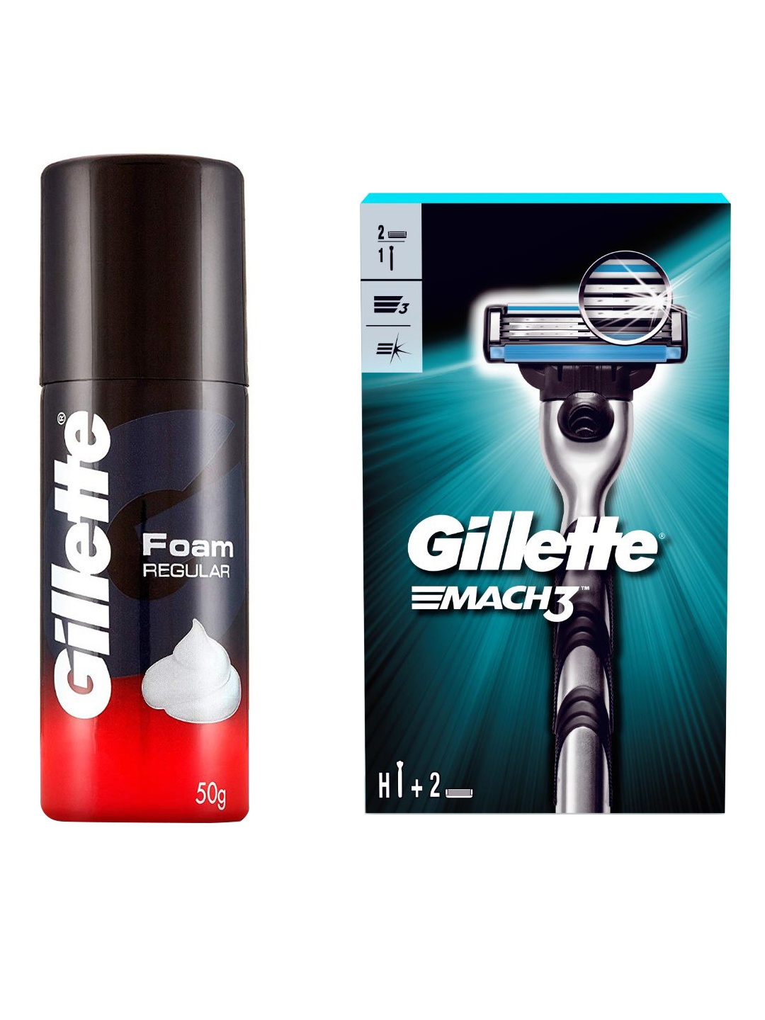 Gillette Men Mach 3 Shaving Razor & Shaving Blade + Classic Regular Pre Shave Foam 50 g, Red
Gillette Men Mach 3 Shaving Razor & Shaving Blade + Classic Regular Pre Shave Foam 50 g, Red