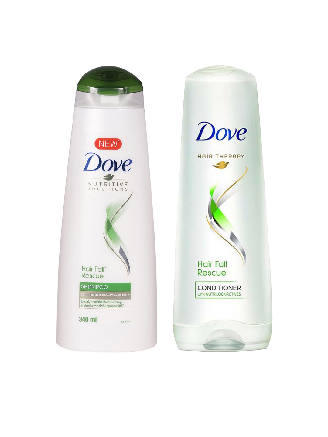 Dove Hair Therapy Damage Solutions Hair Fall Rescue Conditioner & Hair Fall Rescue Shampoo, White
Dove Hair Therapy Damage Solutions Hair Fall Rescue Conditioner & Hair Fall Rescue Shampoo, White