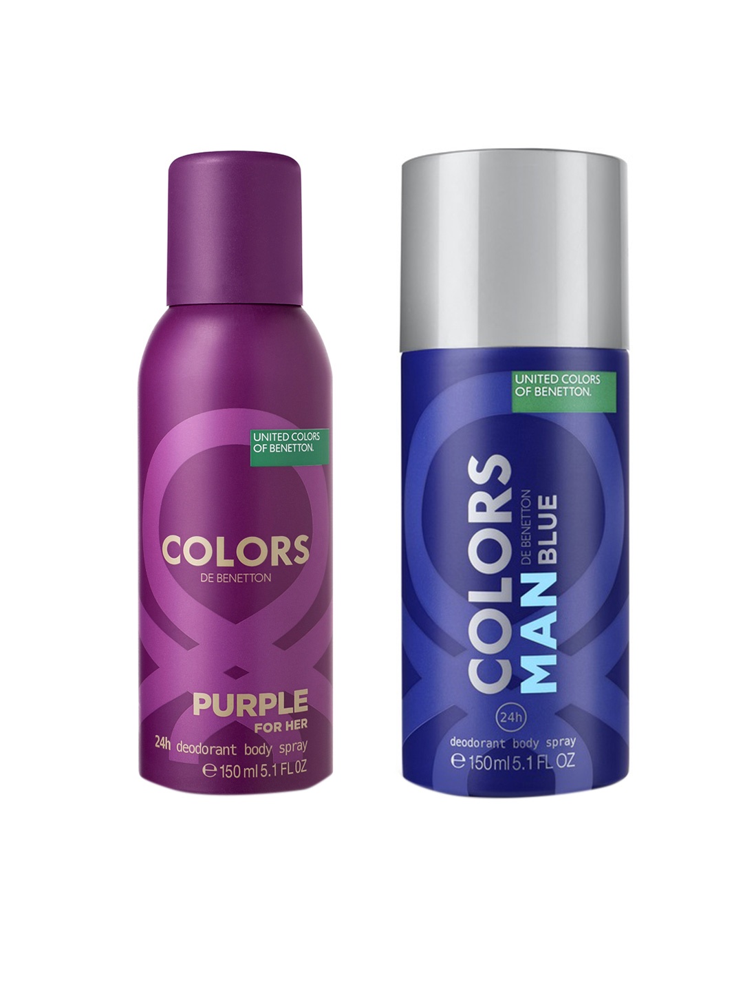 United Colors of Benetton Colors Man De Blue & Women Colors Purple Deodorant 150 ml Each
United Colors of Benetton Colors Man De Blue & Women Colors Purple Deodorant 150 ml Each