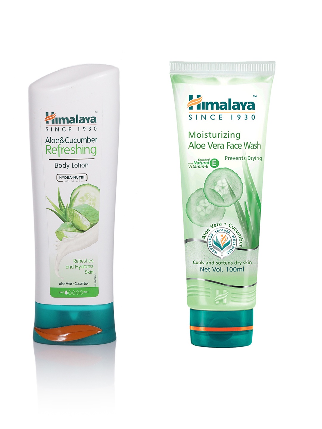 Himalaya Set of Aloe & Cucumber Refreshing Body Lotion & Moisturizing Aloe Vera Face Wash, Green
Himalaya Set of Aloe & Cucumber Refreshing Body Lotion & Moisturizing Aloe Vera Face Wash, Green