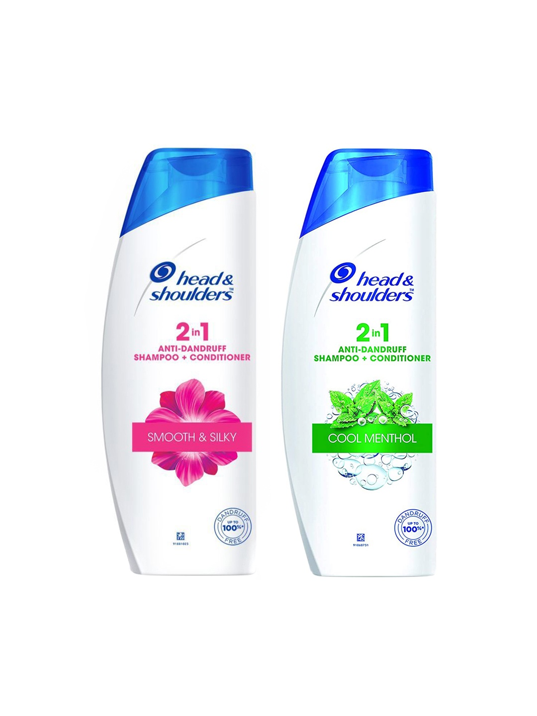 Head & Shoulders Set of 2 Cool Menthol & Smooth & Silky 2 in 1 Shampoo & Conditioner, White
Head & Shoulders Set of 2 Cool Menthol & Smooth & Silky 2 in 1 Shampoo & Conditioner, White