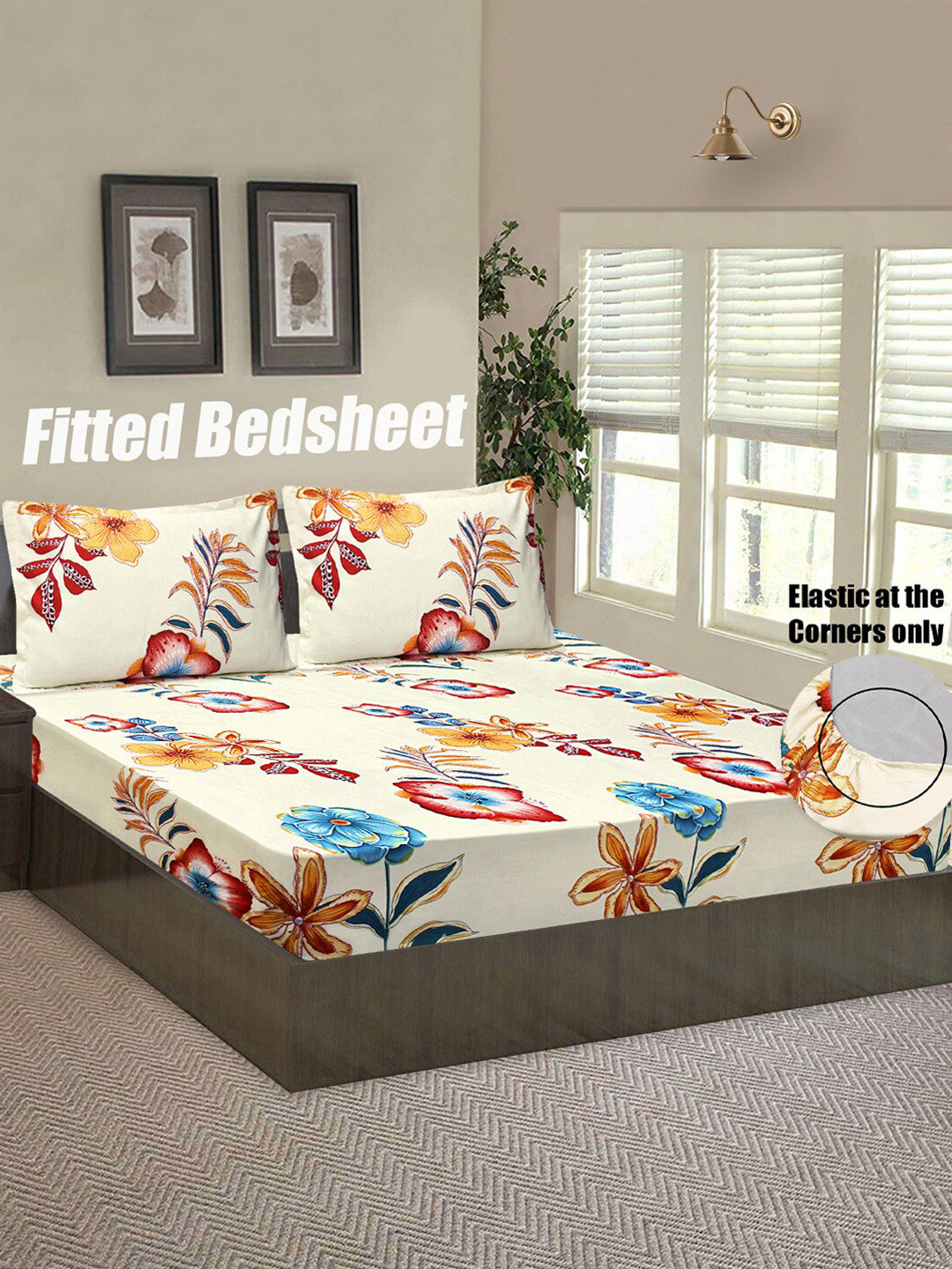 Good Homes by Home Candy Multicoloured Floral 144 TC Queen Bedsheet with 2 Pillow Covers, Multi
Good Homes by Home Candy Multicoloured Floral 144 TC Queen Bedsheet with 2 Pillow Covers, Multi