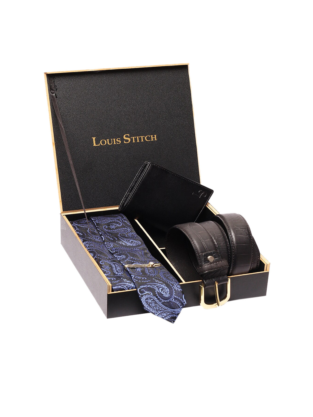 LOUIS STITCH Men Blue & Black Accessory Gift Set
LOUIS STITCH Men Blue & Black Accessory Gift Set